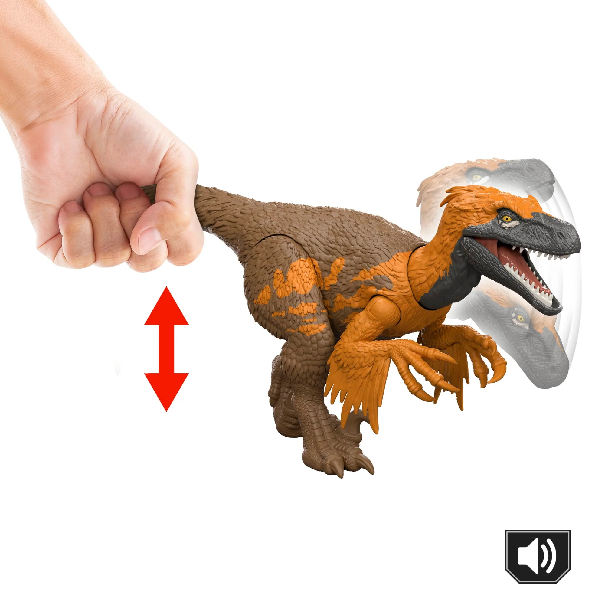 Juguete De Dinosaurio Utahrraptor Rugido Salvaje De Jurassic World: El Renacer, Mordiscos Y Sonido Controlados Con La Cola - Image 3