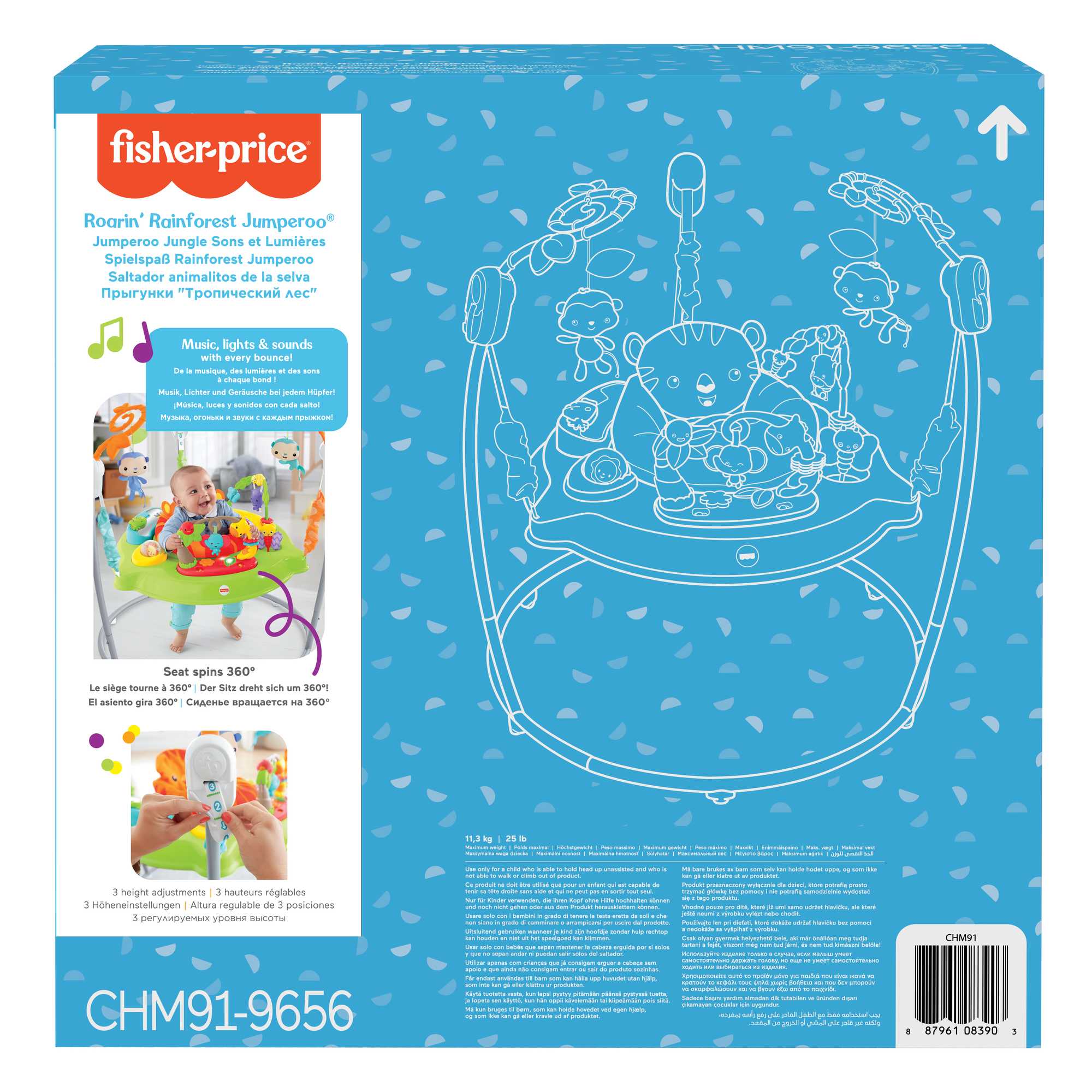 Fisher-Price - Jumperoo Jungle Sons Et Lumières - Jouet D'Éveil - 6 Mois Et + - Image 6