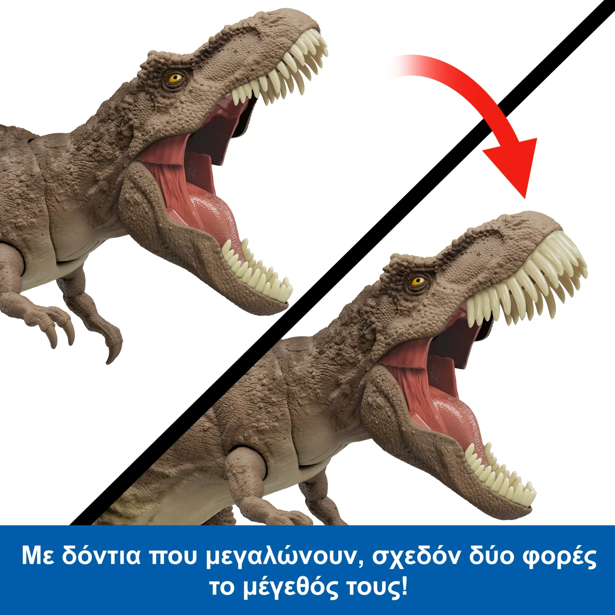 Jurassic World Φιγούρα Δράσης Δεινοσαύρου T-Rex Που Αφηνιάζει & Επιτίθεται - Image 6
