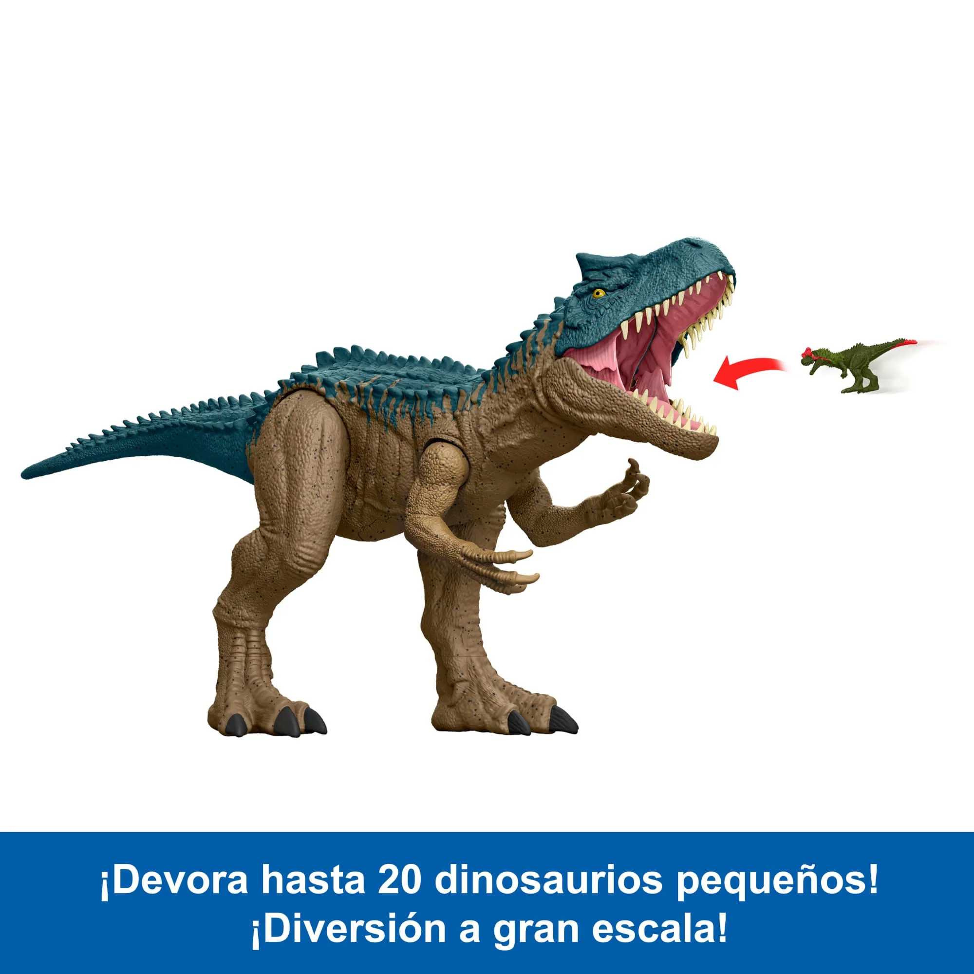 Figura De Acción De Juguete De Dinosaurio Alosaurio Supercolosal De Jurassic World De 96,5Cm De Longitud Que Engulle Minifiguras - Image 3