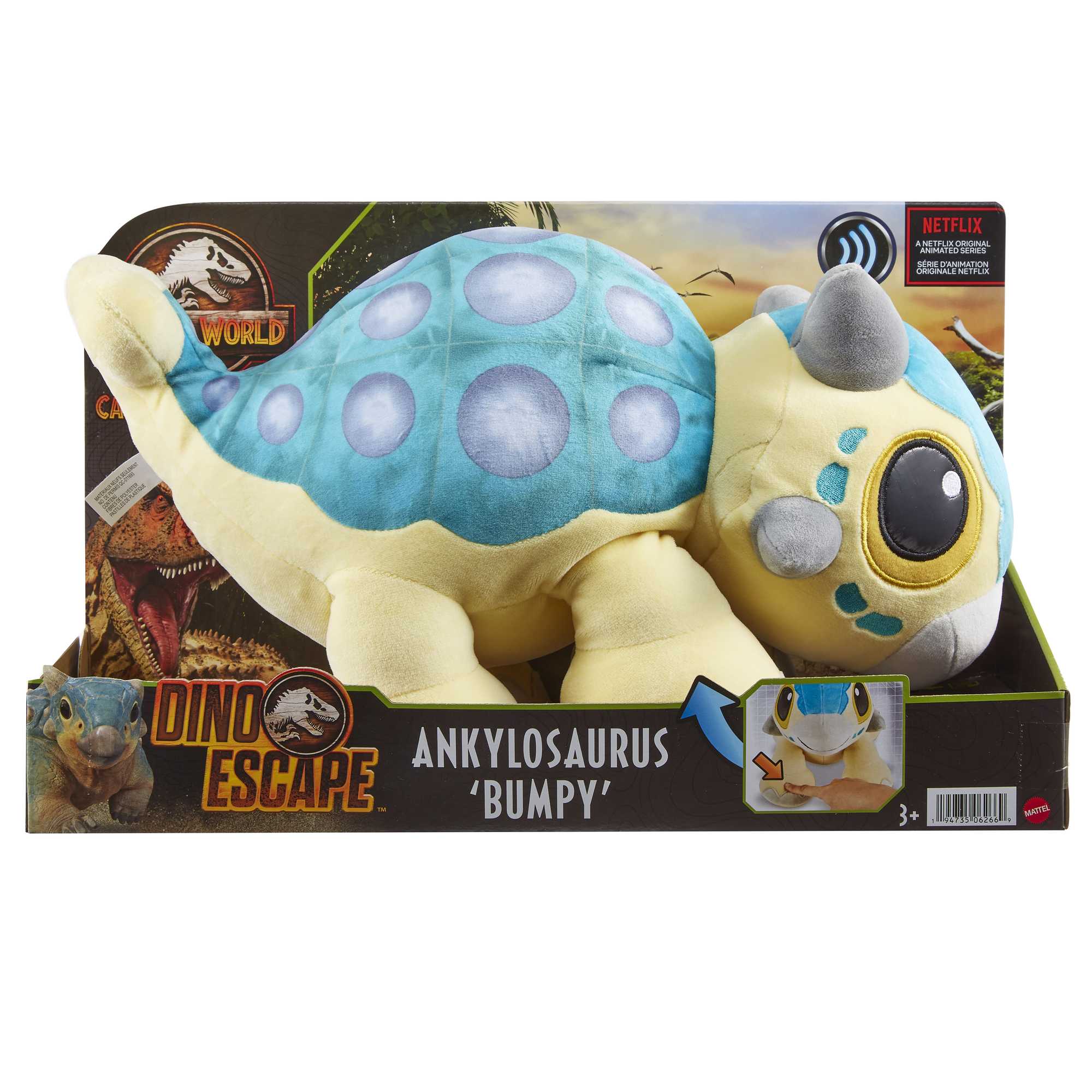 Jurassic World Ankylosaurus 'Bumpy' knuffel - Image 6