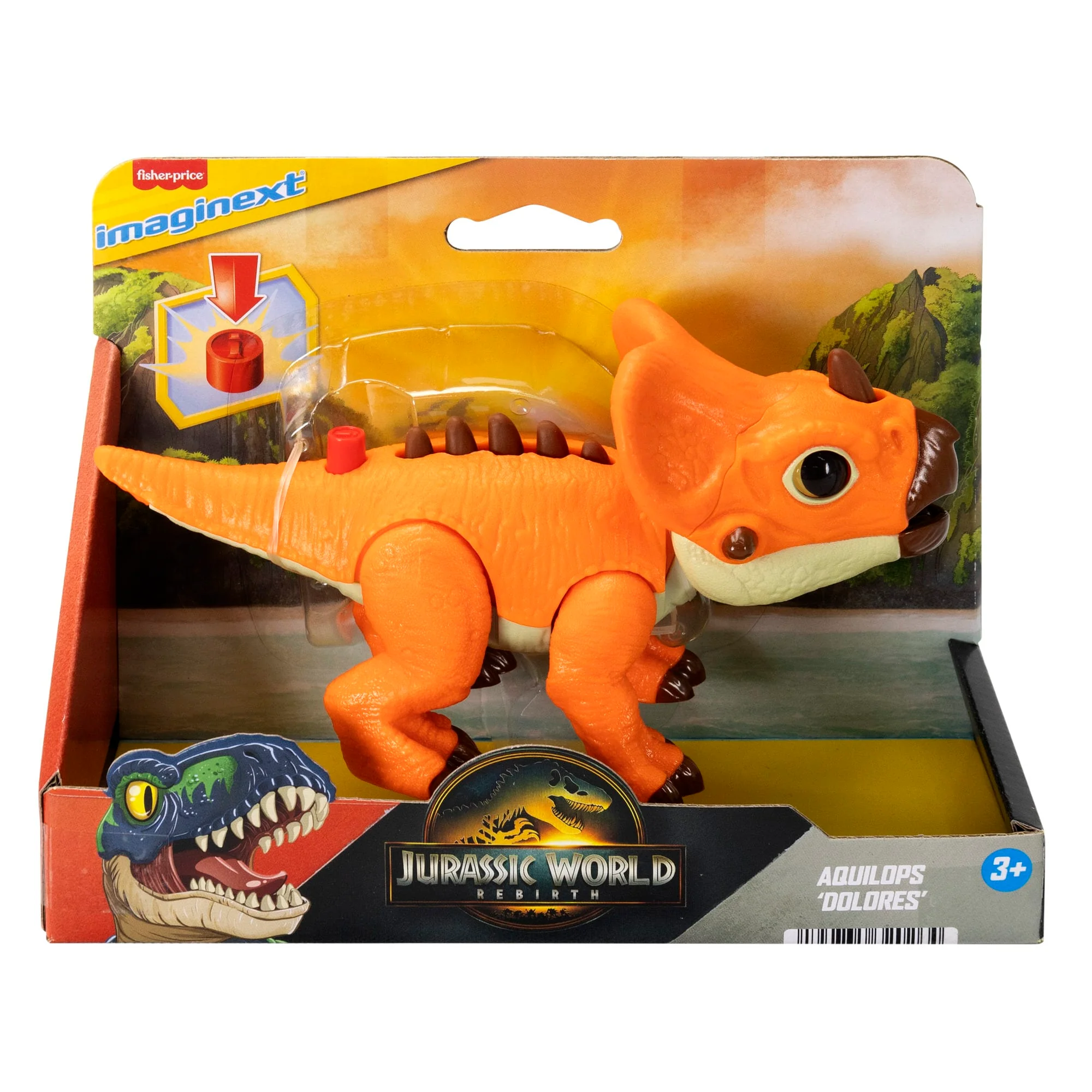 Fisher-Price Imaginext Jurassic World Rebirth Aquilops Dinosaur Action Figure With Motion - Image 2