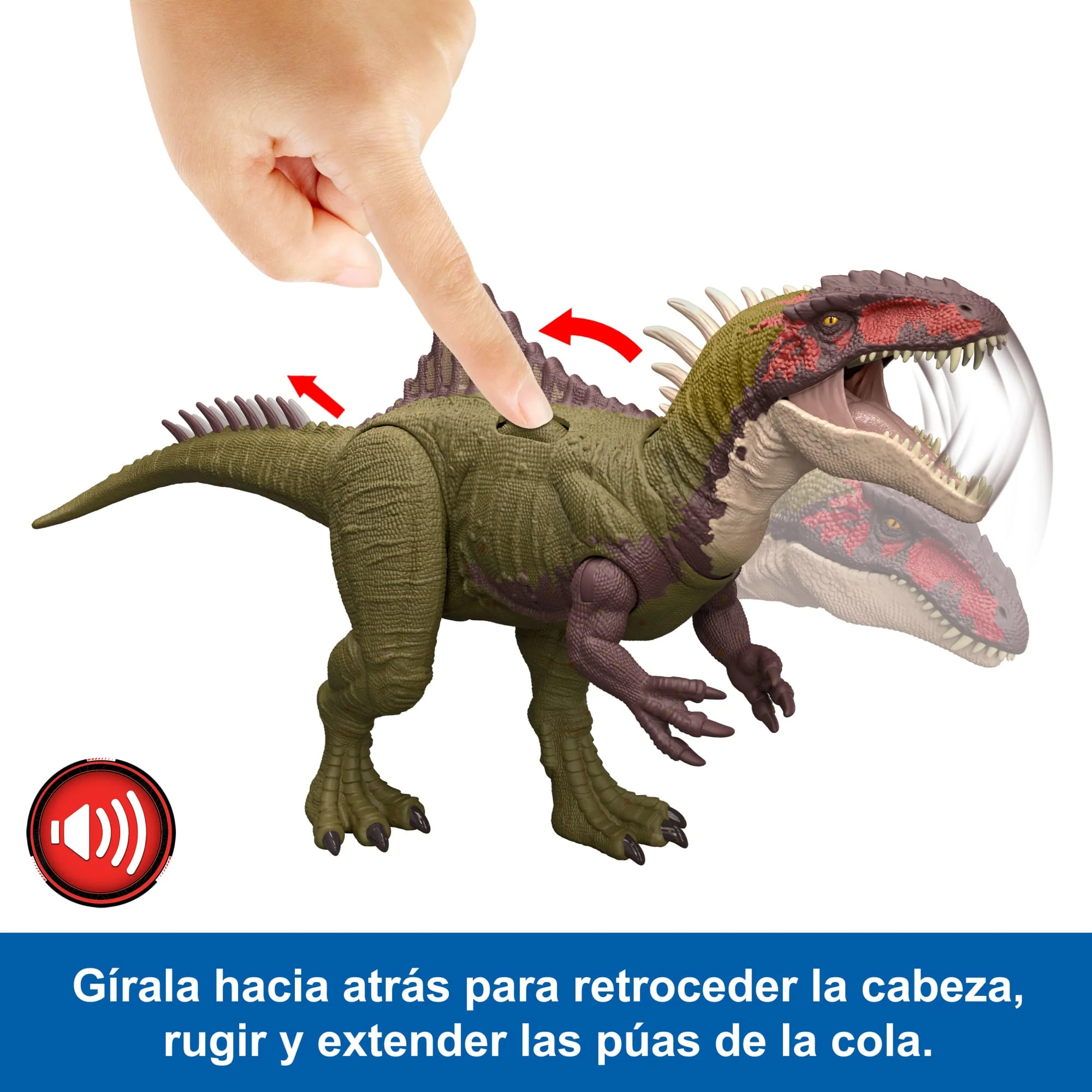 Figura De Acción De Dinosaurio Becklespinax Batalla De Rugidos De Jurassic World, Golpe Con Embestida - Image 5