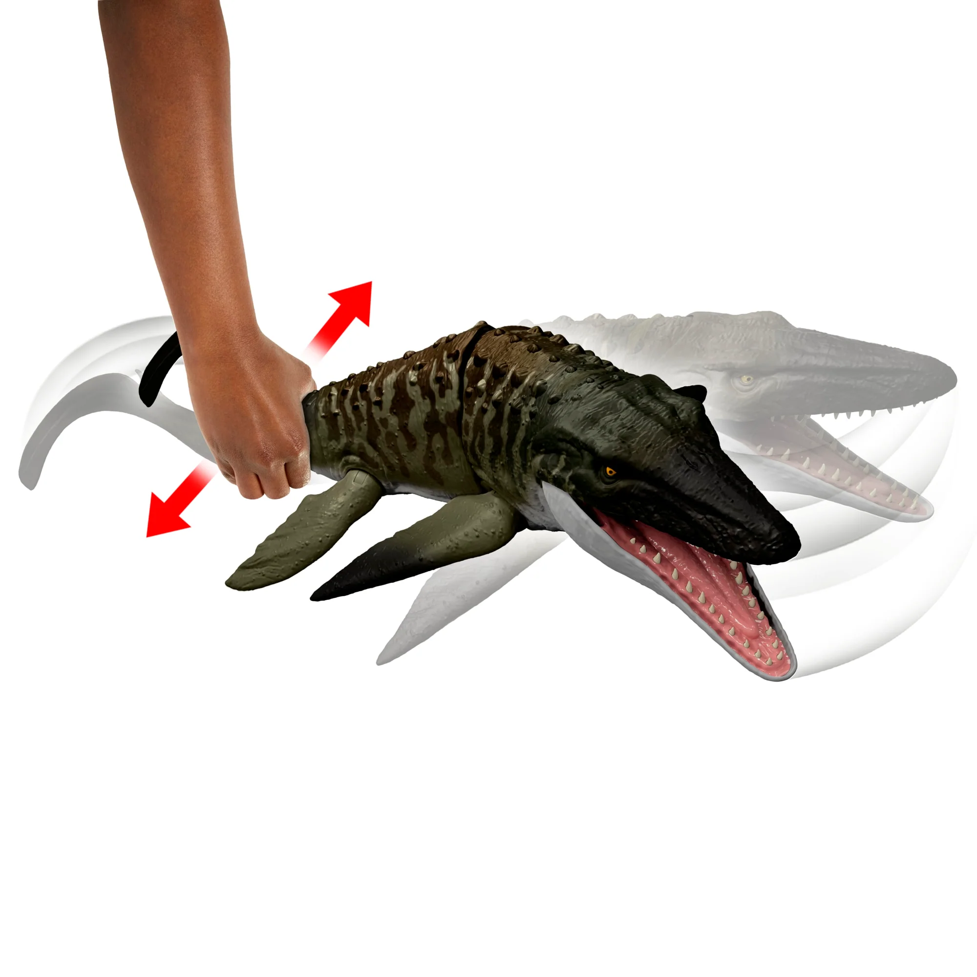 Jurassic World Bite ‘n Blast Mozazaur Atak paszczą Dinozaur z funkcją mała figurka Zestaw Zabawka - Image 2