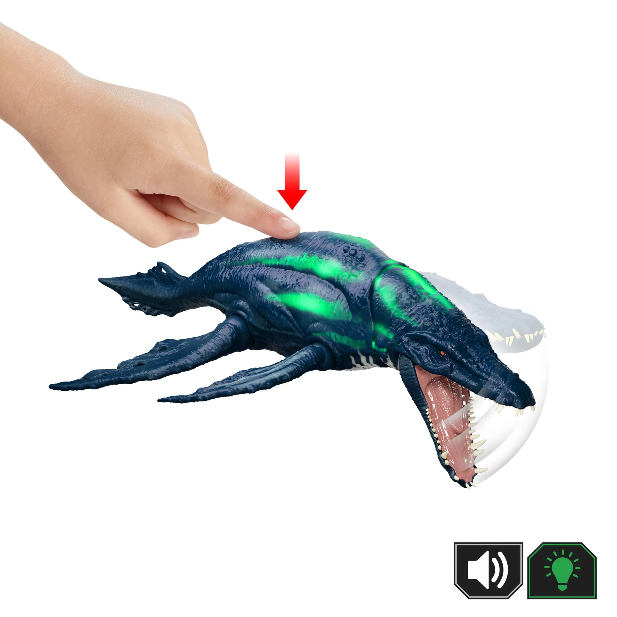 Jurassic World Ryczący dinozaur Brachauchenius Figurka z atakiem i dźwiękiem Interaktywny dinozaur Zabawka dla dzieci 4+ - Image 4