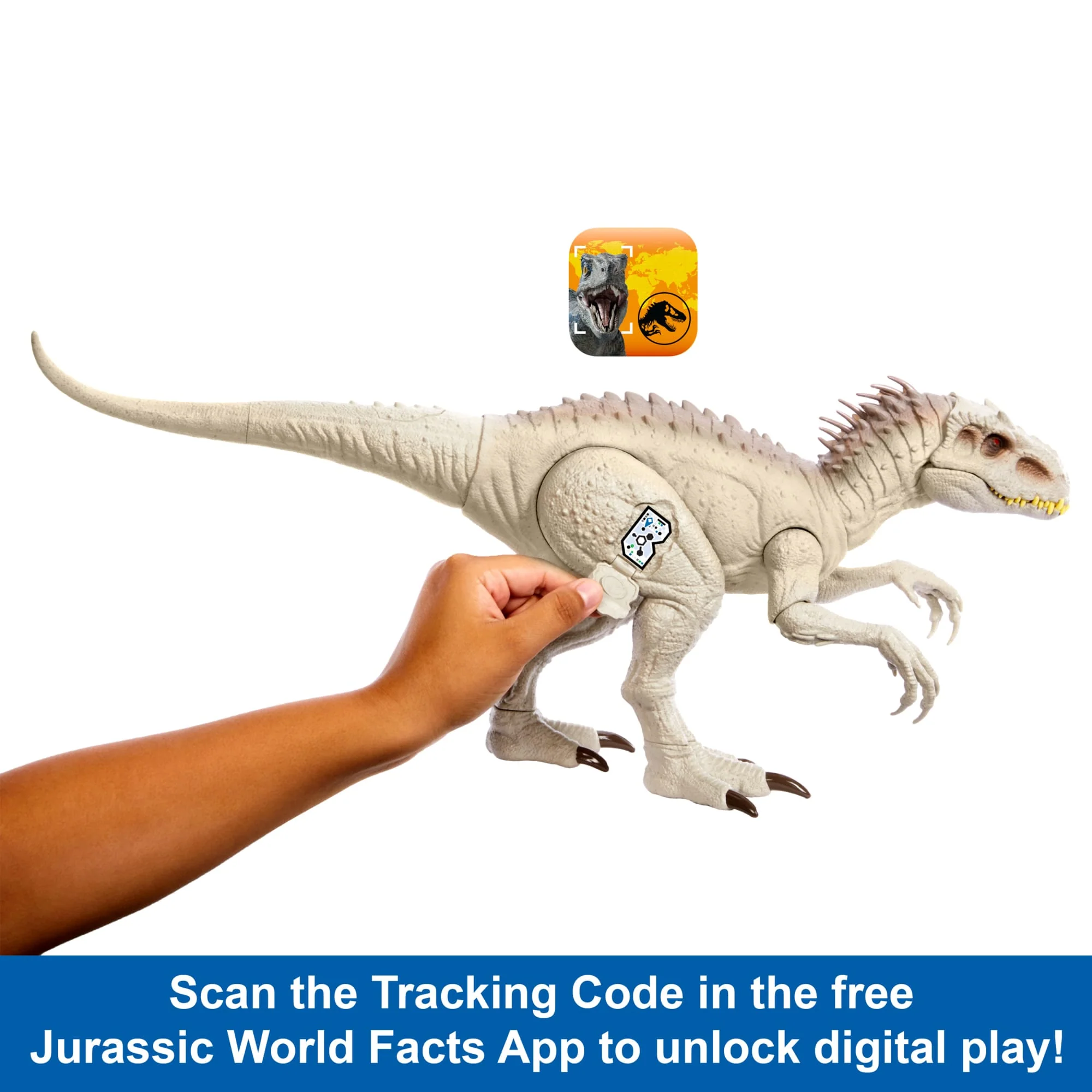 Jurassic World Camouflage 'n Battle Indominus Rex Action Figure Toy With Lights, Sound & Motion - Image 5