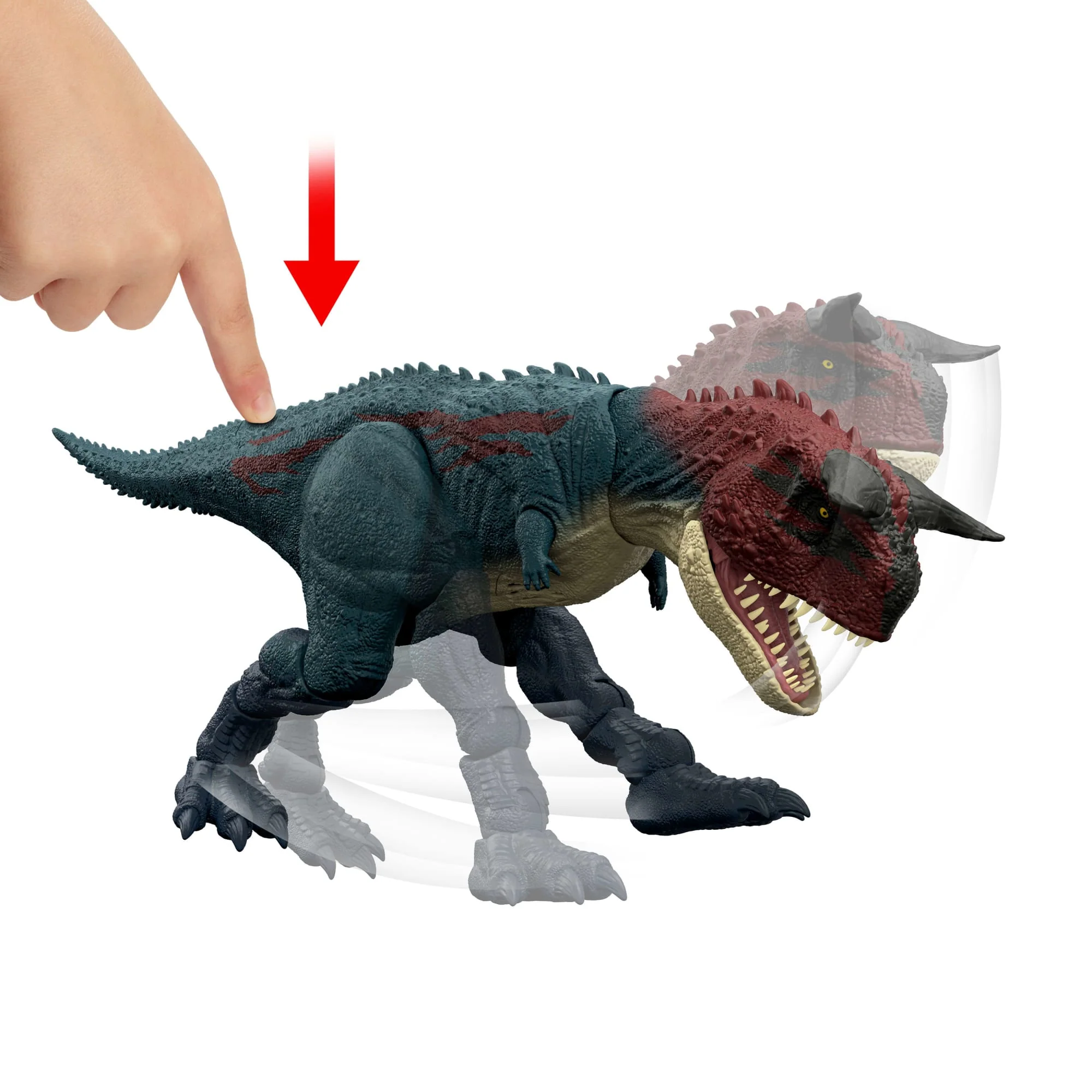 Jurassic World-Carnotaure Attaque Et Morsure-Figurine Dino Articulée - Image 3