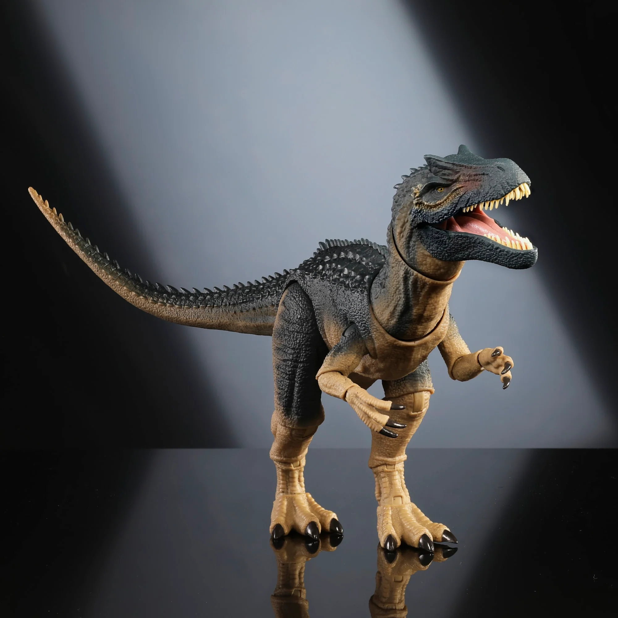 Figura De Acción De Alosaurio De La Colección Hammond De Jurassic World Con Ojos De Cristal Y Cola Con Cable - Image 2