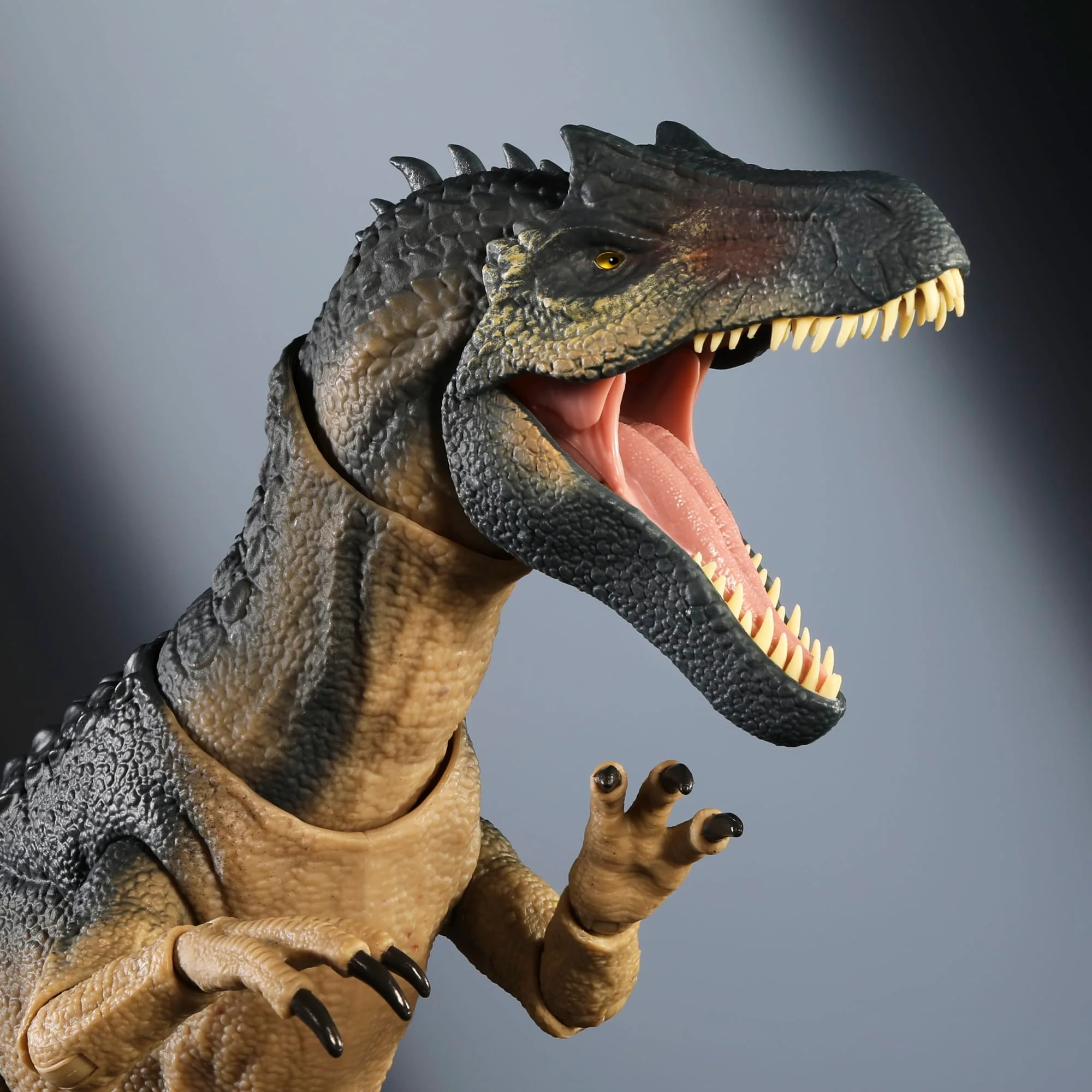 Figura De Acción De Alosaurio De La Colección Hammond De Jurassic World Con Ojos De Cristal Y Cola Con Cable - Image 3