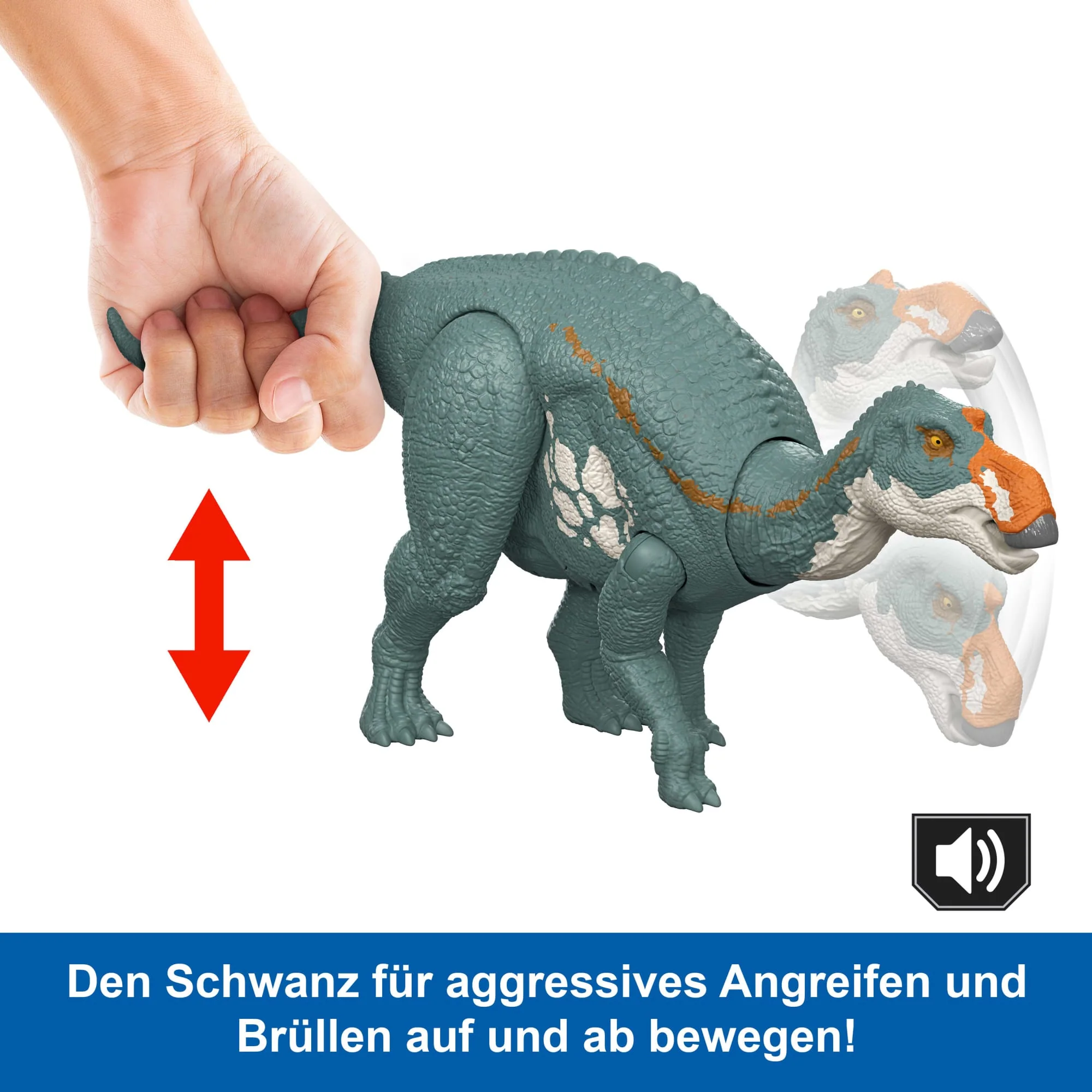 Jurassic World: Die Wiedergeburt Wild Roar Maiasaura Dinosaurierspielzeug Mit Schwanzgesteuertem Beiß-Angriff Und Brüllgeräusch - Image 3