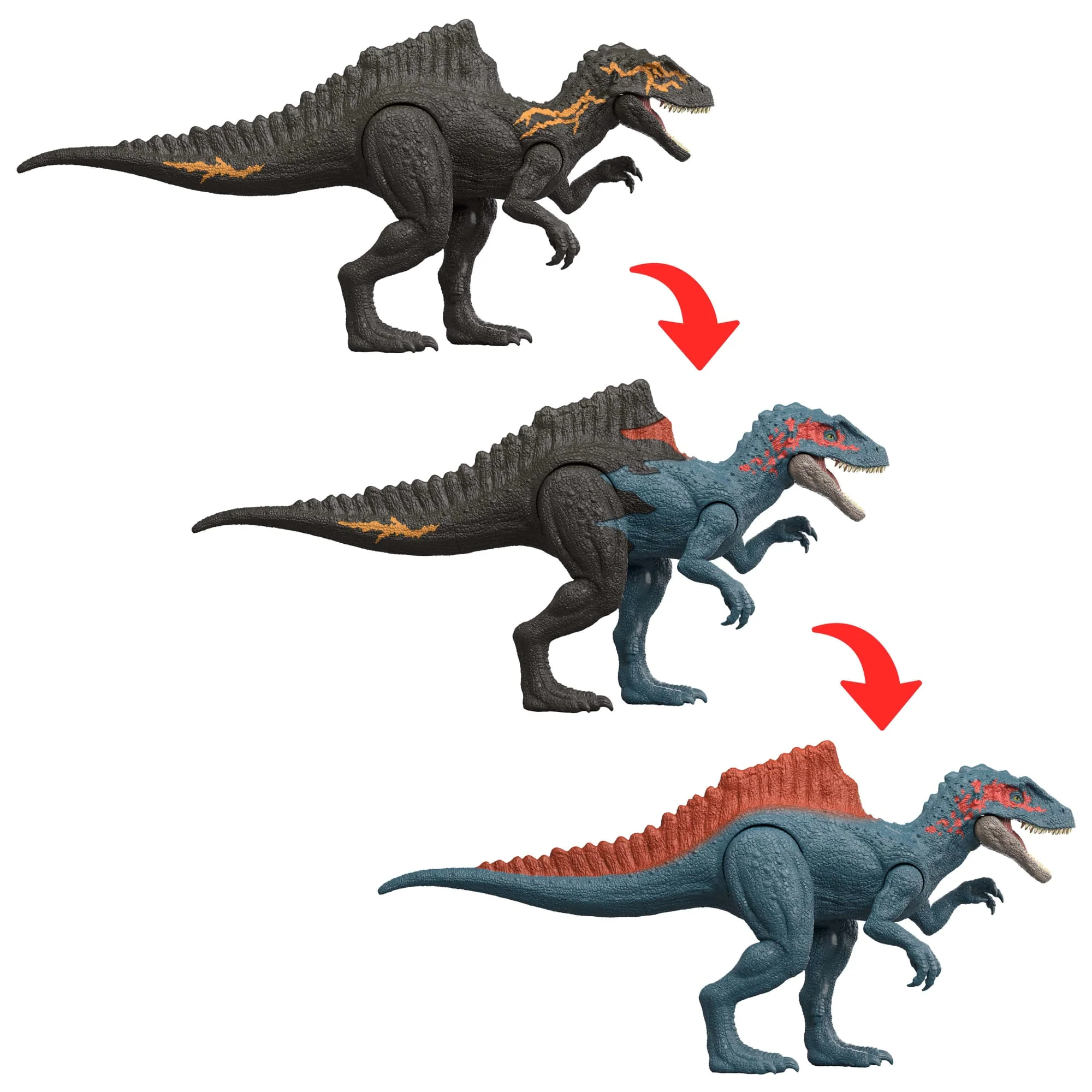 Figuras De Acción De Dinosaurios Dino Reveal Deluxe De Jurassic World, Juego De Cambio De Color De La Piel - Image 3