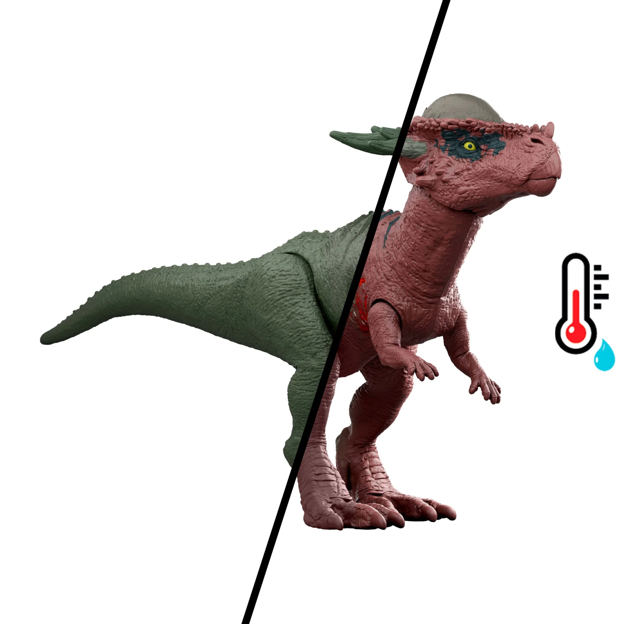 2 Dinosaurios De Juguete Dino Reveal De Jurassic World Con Un Campo De Batalla, La Decoración Cambia Con Agua Tibia - Image 5