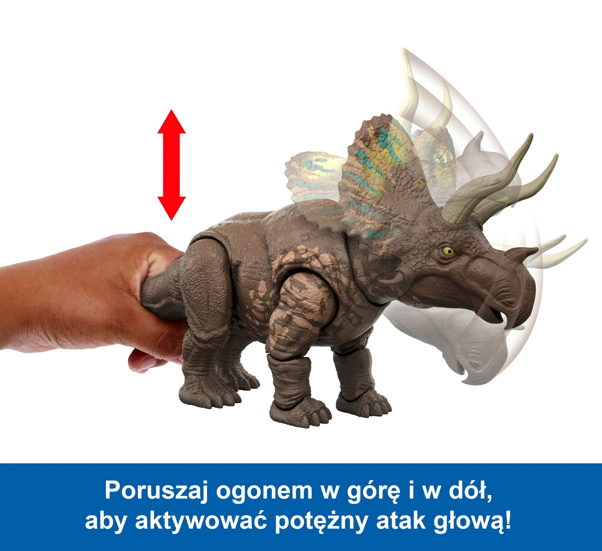 Jurassic World Eotriceratops Gigantyczny atak Figurka z funkcją ataku Zabawka dinozaur 4+ - Image 3