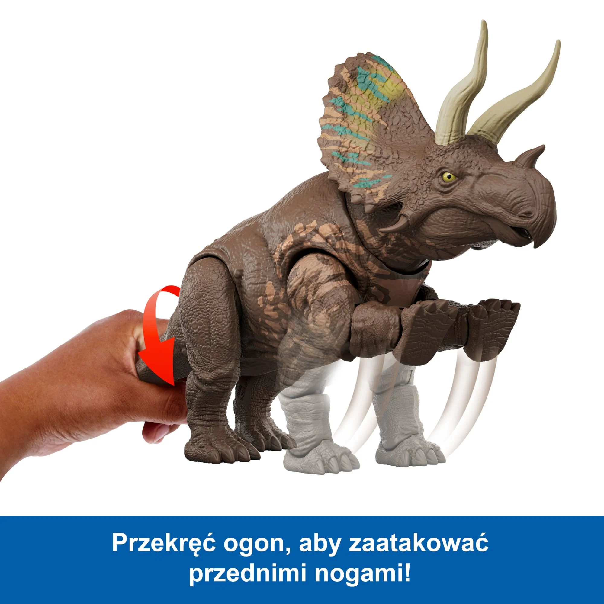 Jurassic World Eotriceratops Gigantyczny atak Figurka z funkcją ataku Zabawka dinozaur 4+ - Image 4