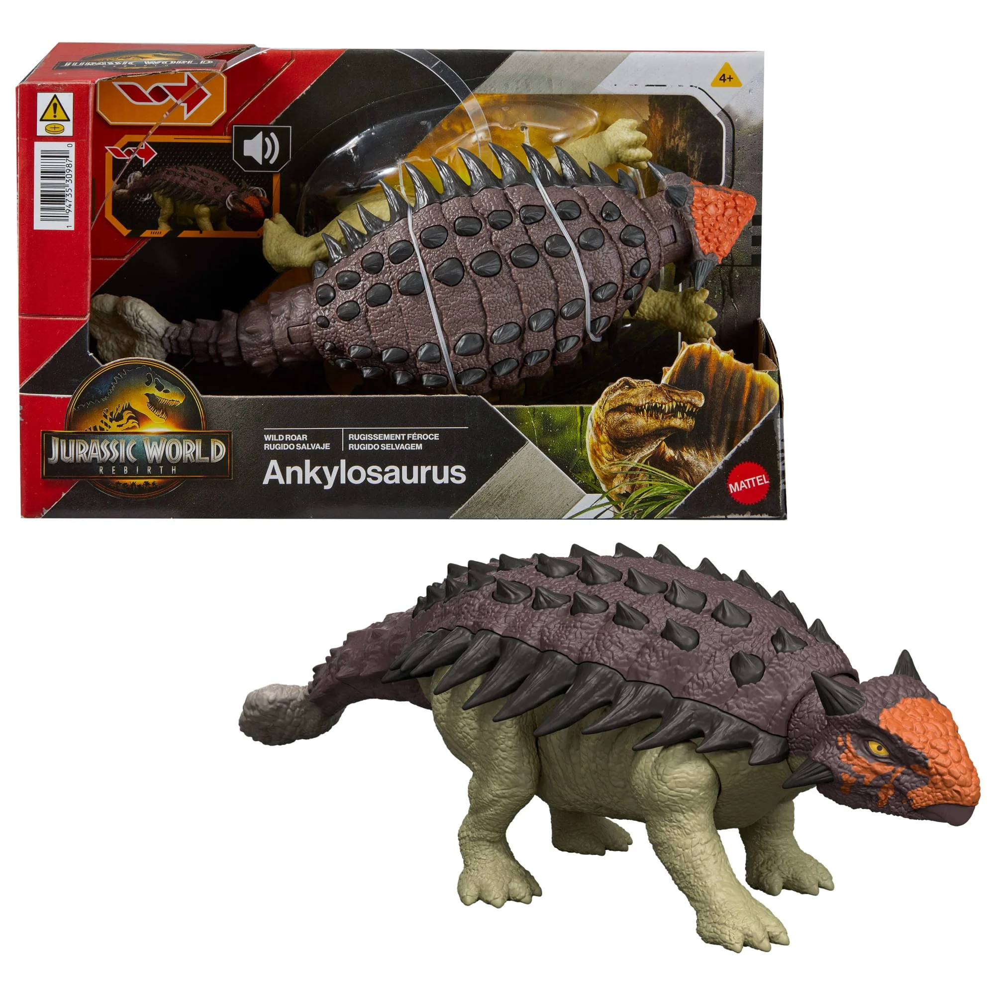 Jurassic World-Figurine Articulée Ankylosaurus Rugissement Féroce-Son