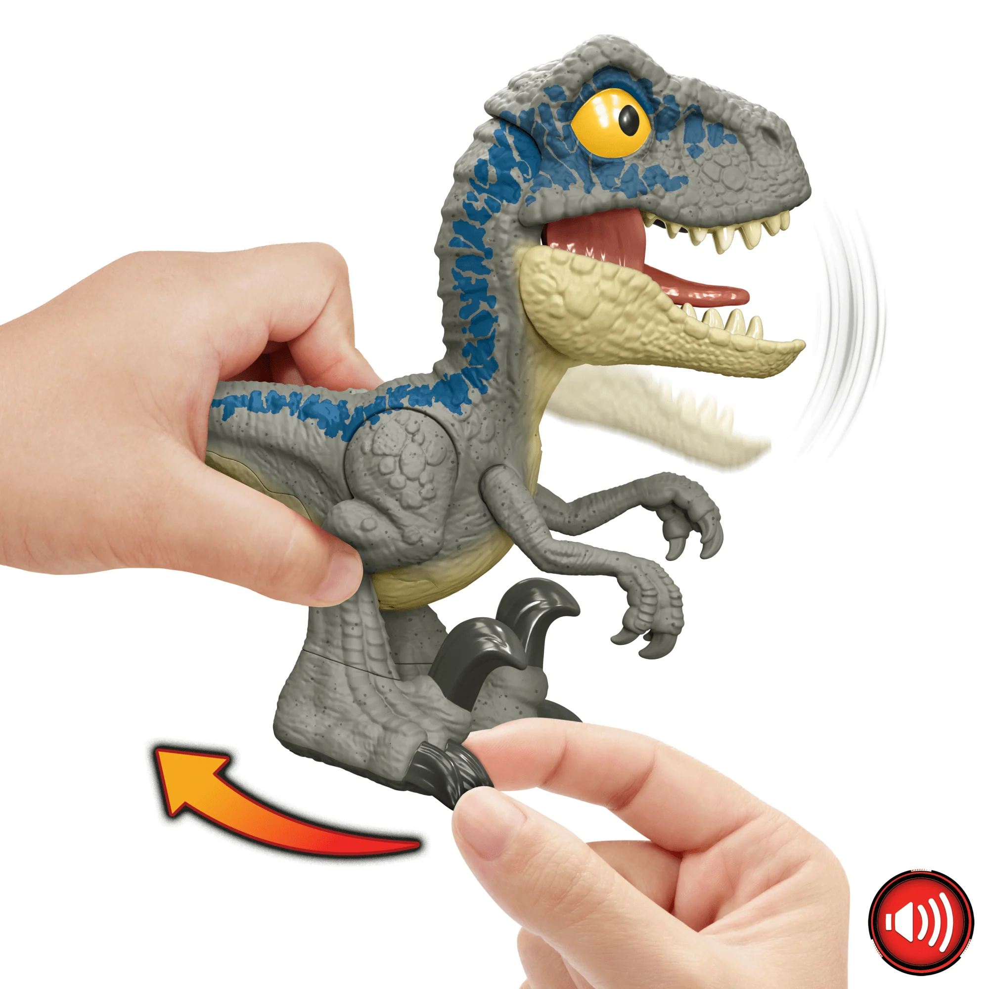 Jurassic World-Vélociraptor Blue Méga Rugissement-Son, Grande Mâchoire - Image 3