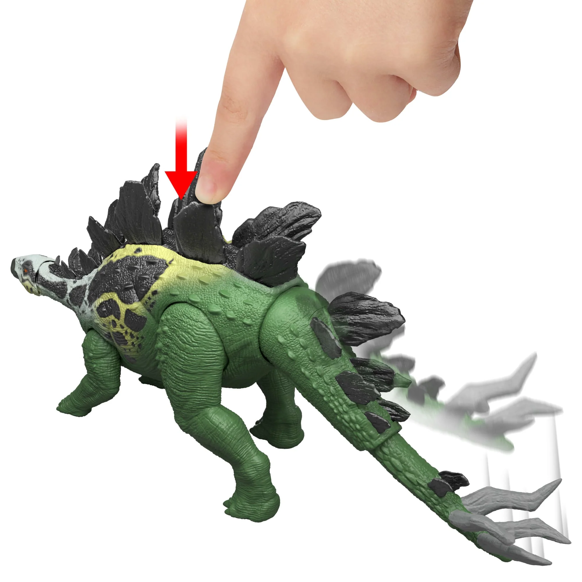 Jurassic World Gigantic Thrashers Stegosaurus Dinosaurier-Actionfigur, 2 Angriffe Und Evolutionsfunktion - Image 5