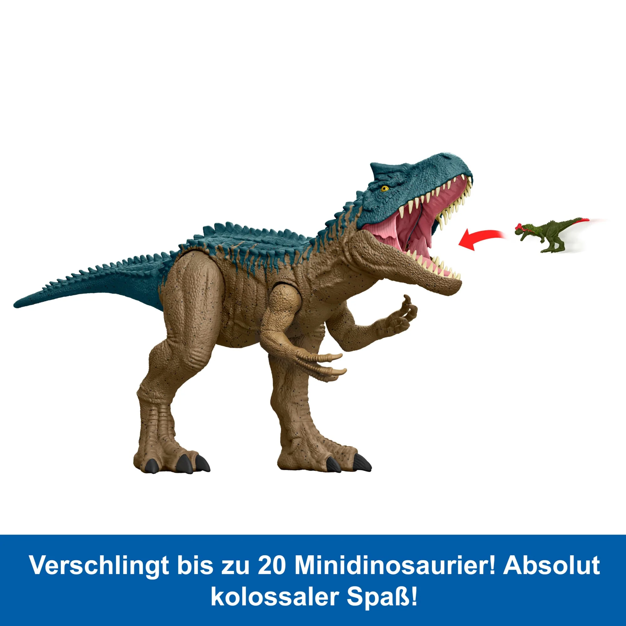 Jurassic World Riesendino Allosaurus Dinosaurier Actionfigur Spielzeug 96 Cm Lang, Verschlingt Minis - Image 3