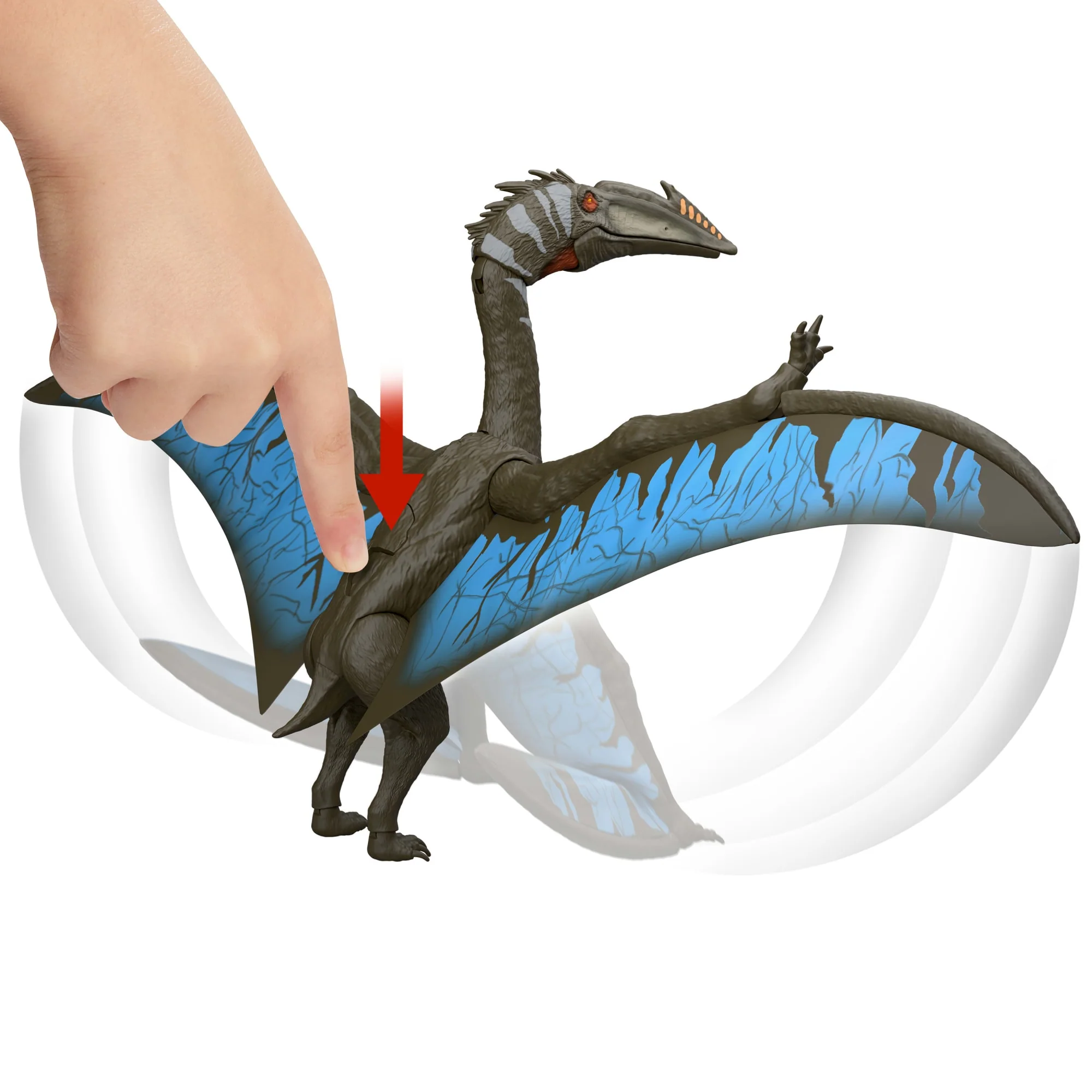 Figura De Acción Quetzalcoatlus Emboscada Aérea De Jurassic World Rebirth, Dinosaurio De Juguete Con Alas Y Sonido - Image 2