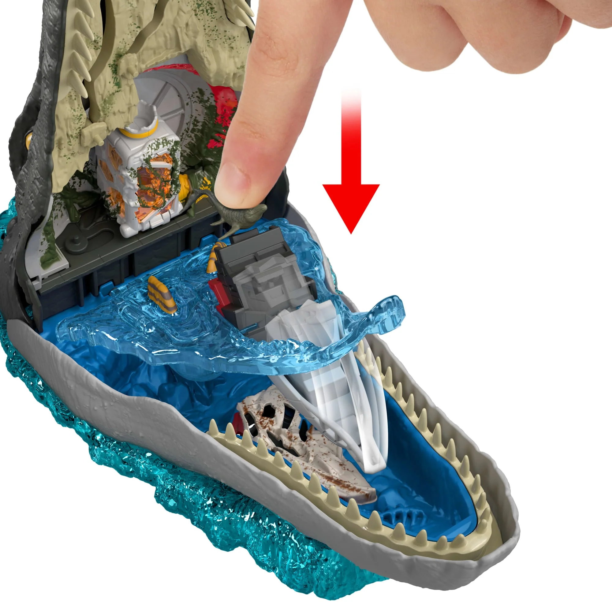 Jurassic World Rebirth Deluxe Mosasaurus Oyun Seti, 7 Interaktif Özellik, 7 Ses Efekti Ve 6 Mikro Figür - Image 4