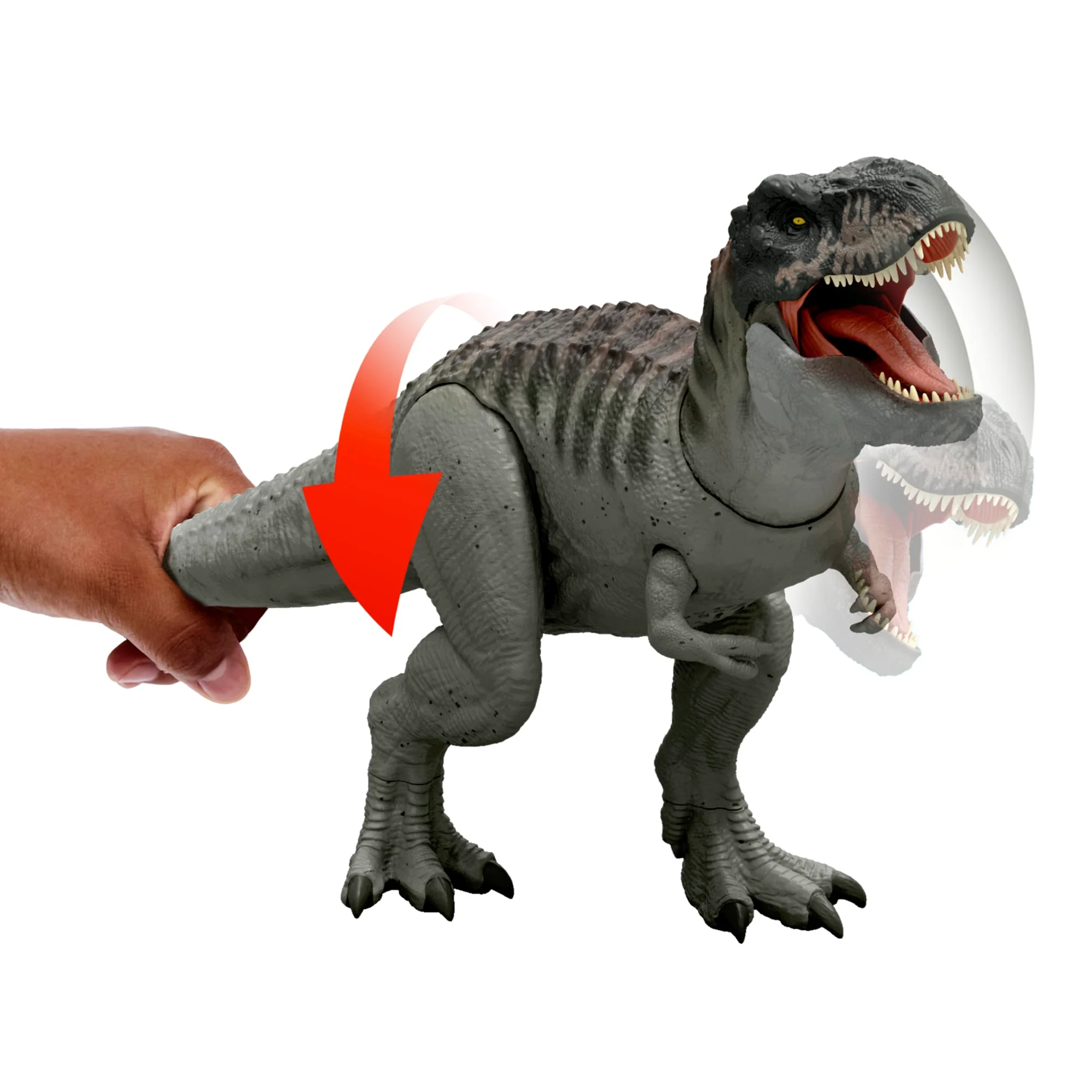 Jurassic World Rebirth Power Devour Tyrannosaurus Rex Dinosaur Figure, Constant Chomp Lights & Sound - Image 5
