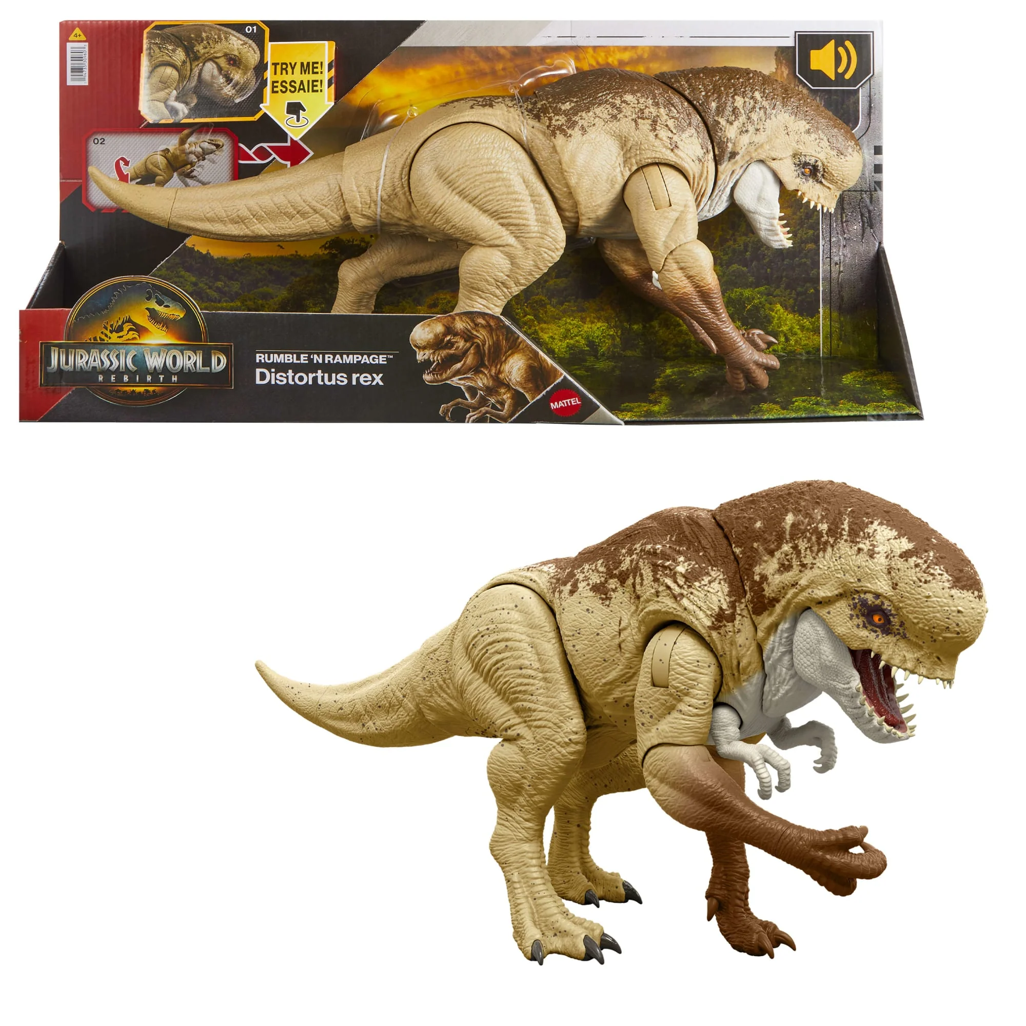 Jurassic World-Figurine Articulée Distortus Rex Combat Ultime-56 Cm