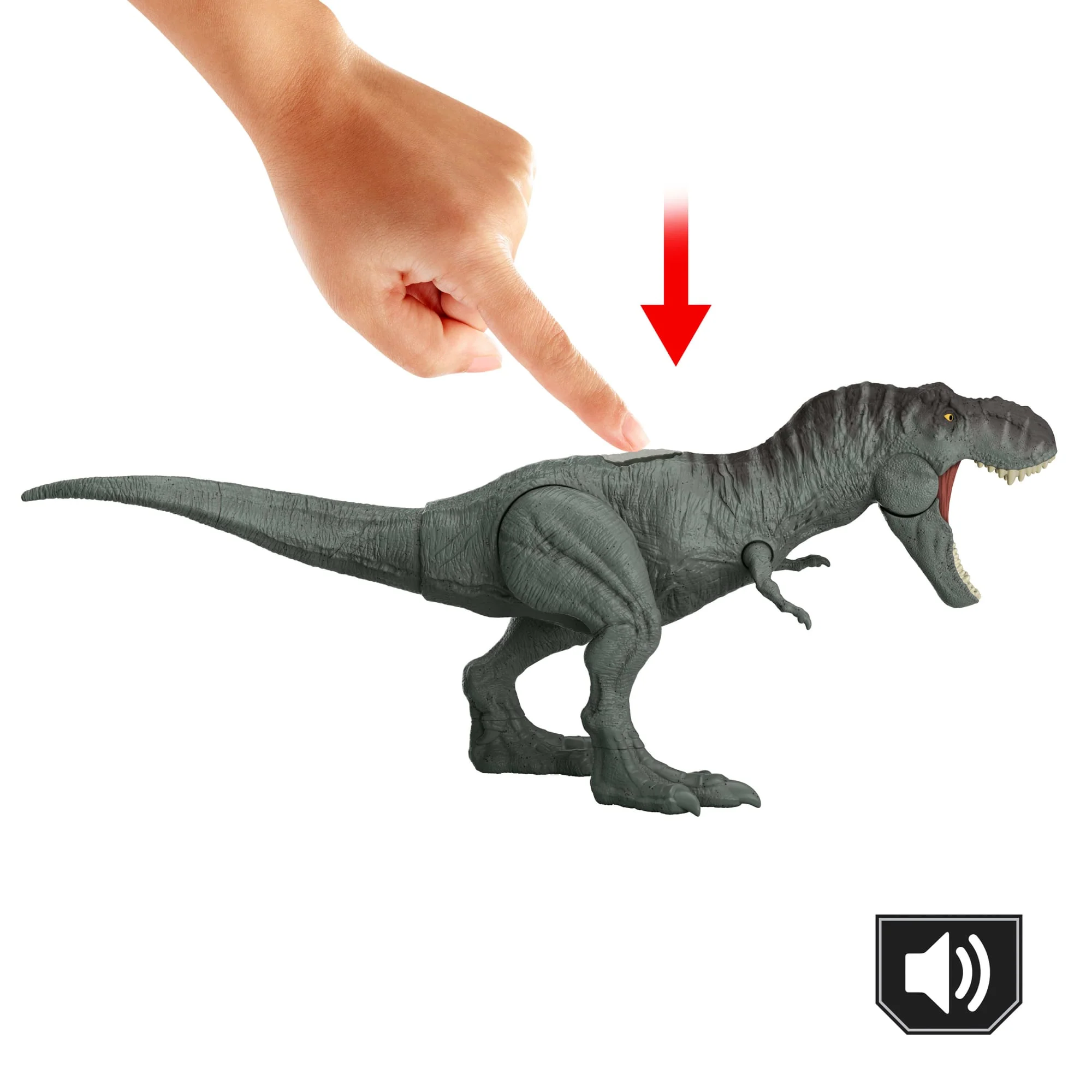 Jurassic World Sound Surge Dinozaur podstawowy z dźwiękiem 30 cm Figurka Zabawka 4+ Mix - Image 2