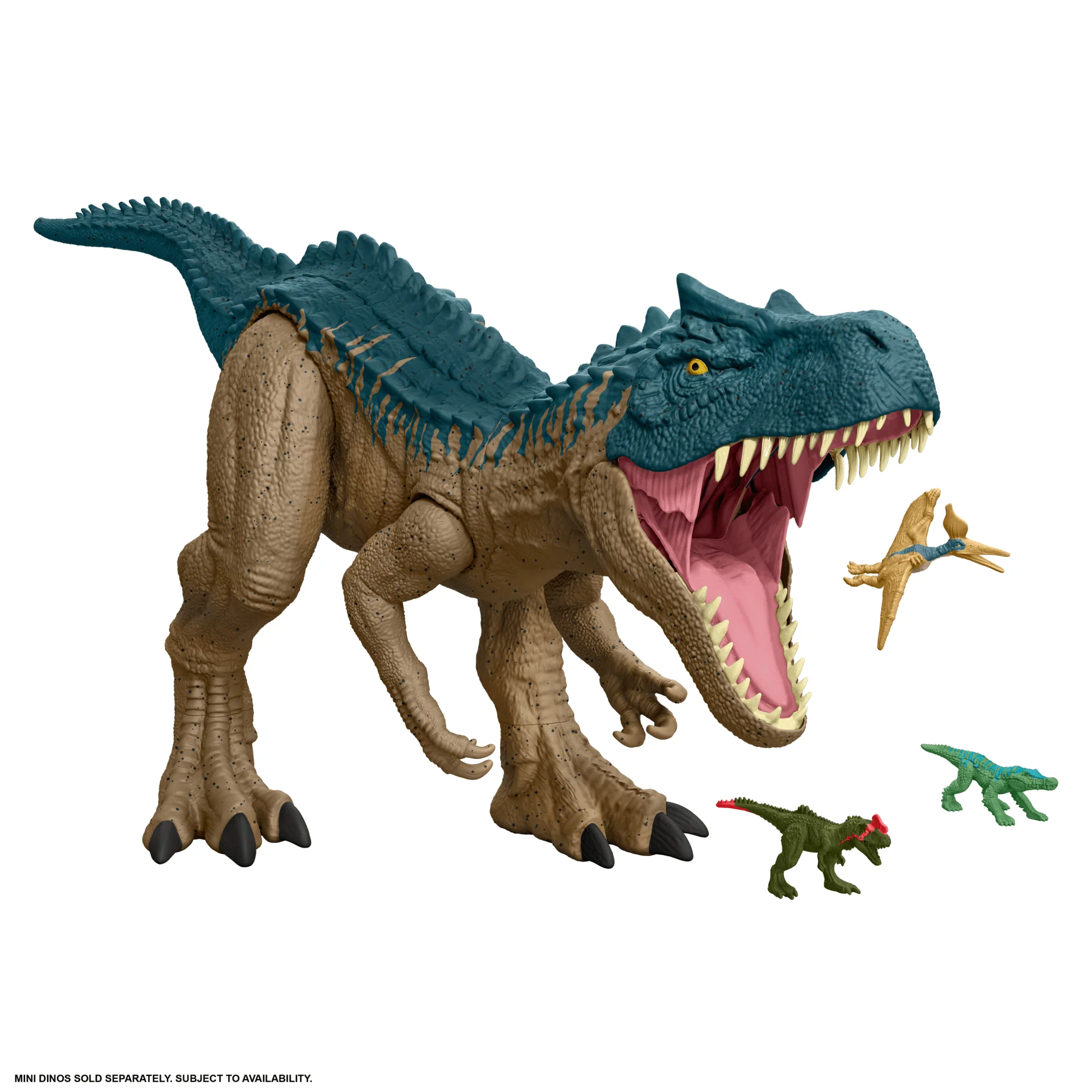 Jurassic World Super Colossal Allosaurus Dinosaur Action Figure Toy 38 Inches Long, Swallows Minis - Image 6