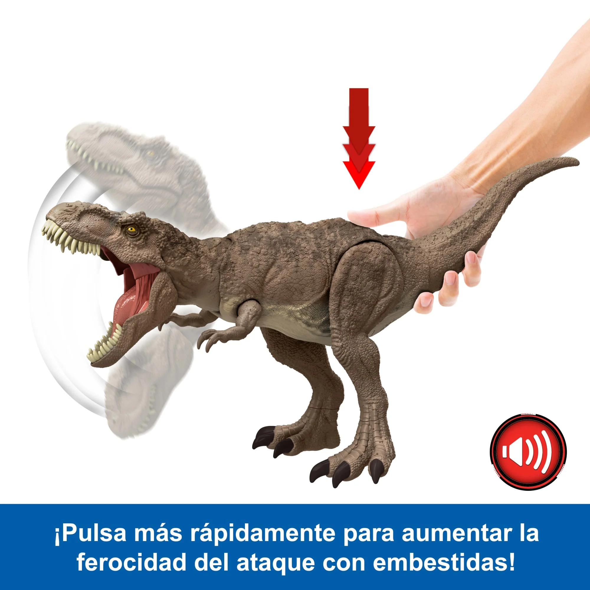Figura De Acción De Dinosaurio Tiranosaurio Rex Ataque Total De Jurassic World - Image 3
