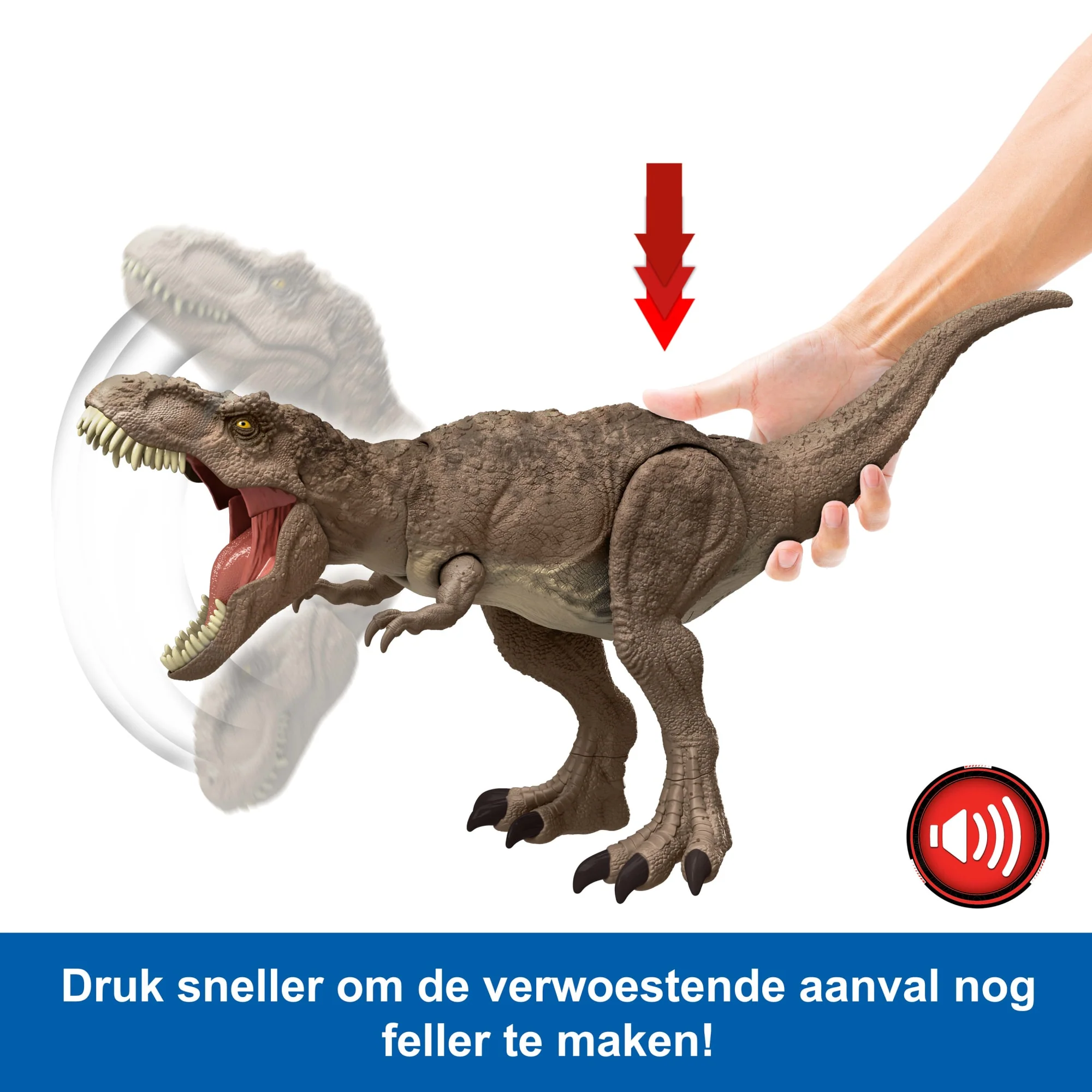 Jurassic World Totale Aanval Tyrannosaurus Rex Dinosaurus Actiefiguur Speelgoed - Image 3