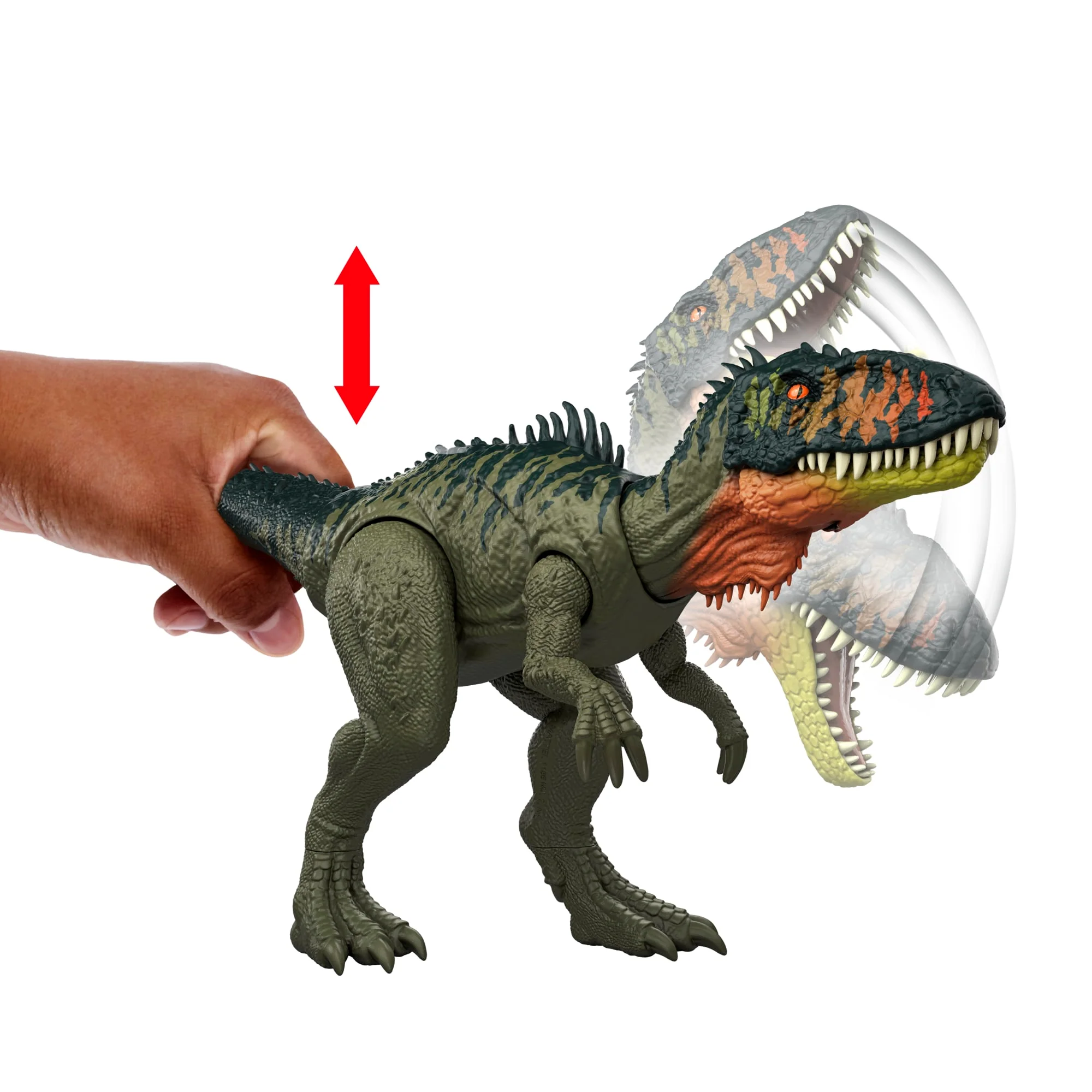 Jurassic World Méga Prédateurs Tyrannotitan Figurine De Dinosaure Avec 2 Coups Dévastateurs Activés Grâce À Sa Queue, Jeu Numérique - Image 4