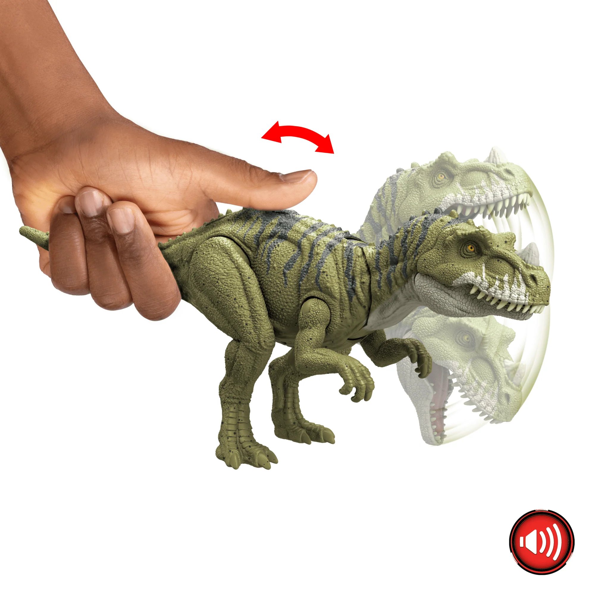 Jurassic World Wild Roar Ceratosaurus Dinosaur Action Figure Toy, Chomp Attack & Sound - Image 5