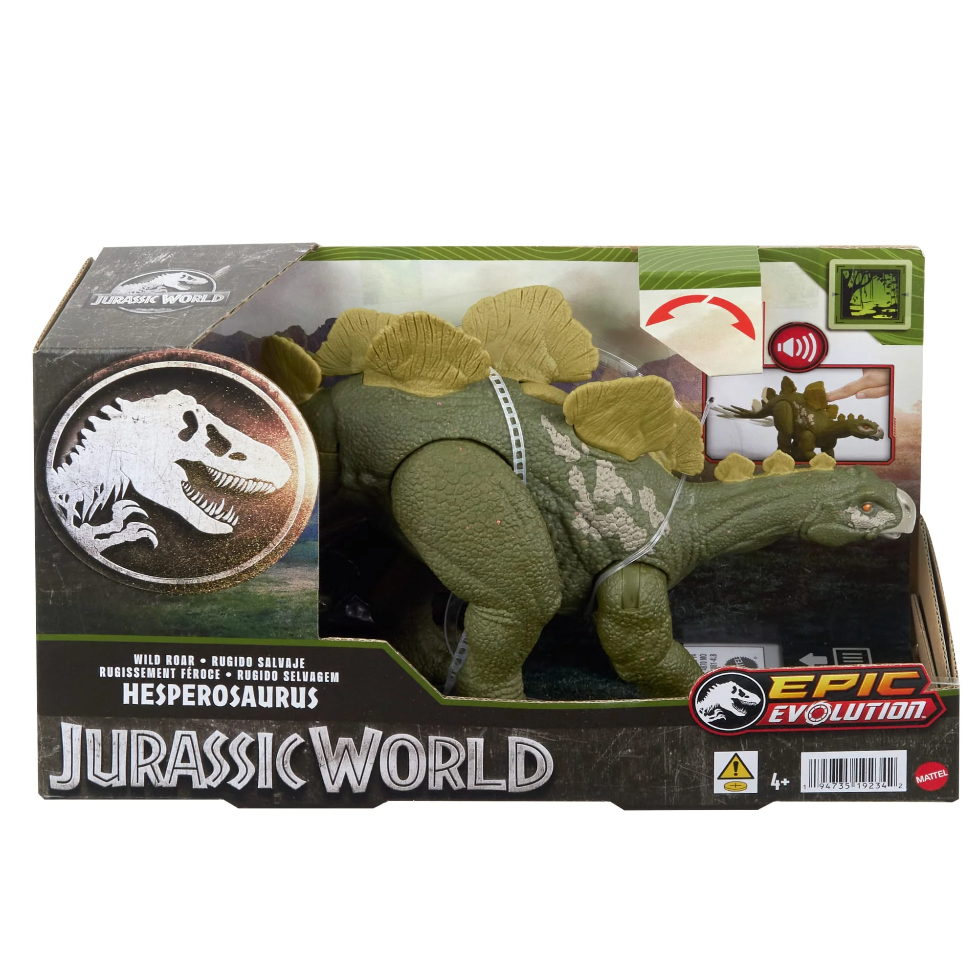 Jurassic World Wild Roar Dinosaur, Hesperosaurus Action Figure Toy With Sound - Image 6