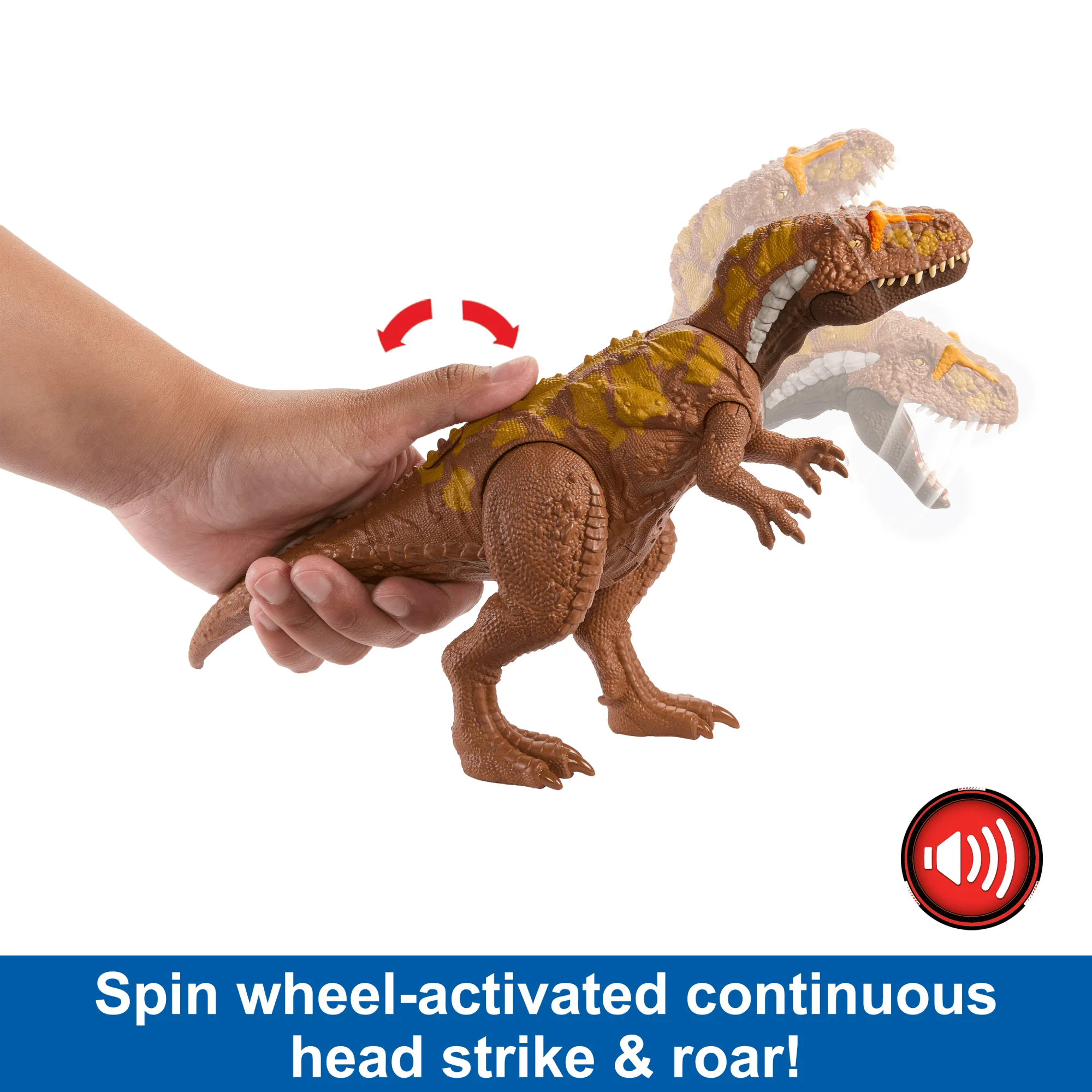 Jurassic World Wild Roar Dinosaur, MEGAlosaurus Action Figure Toy With Sound - Image 3