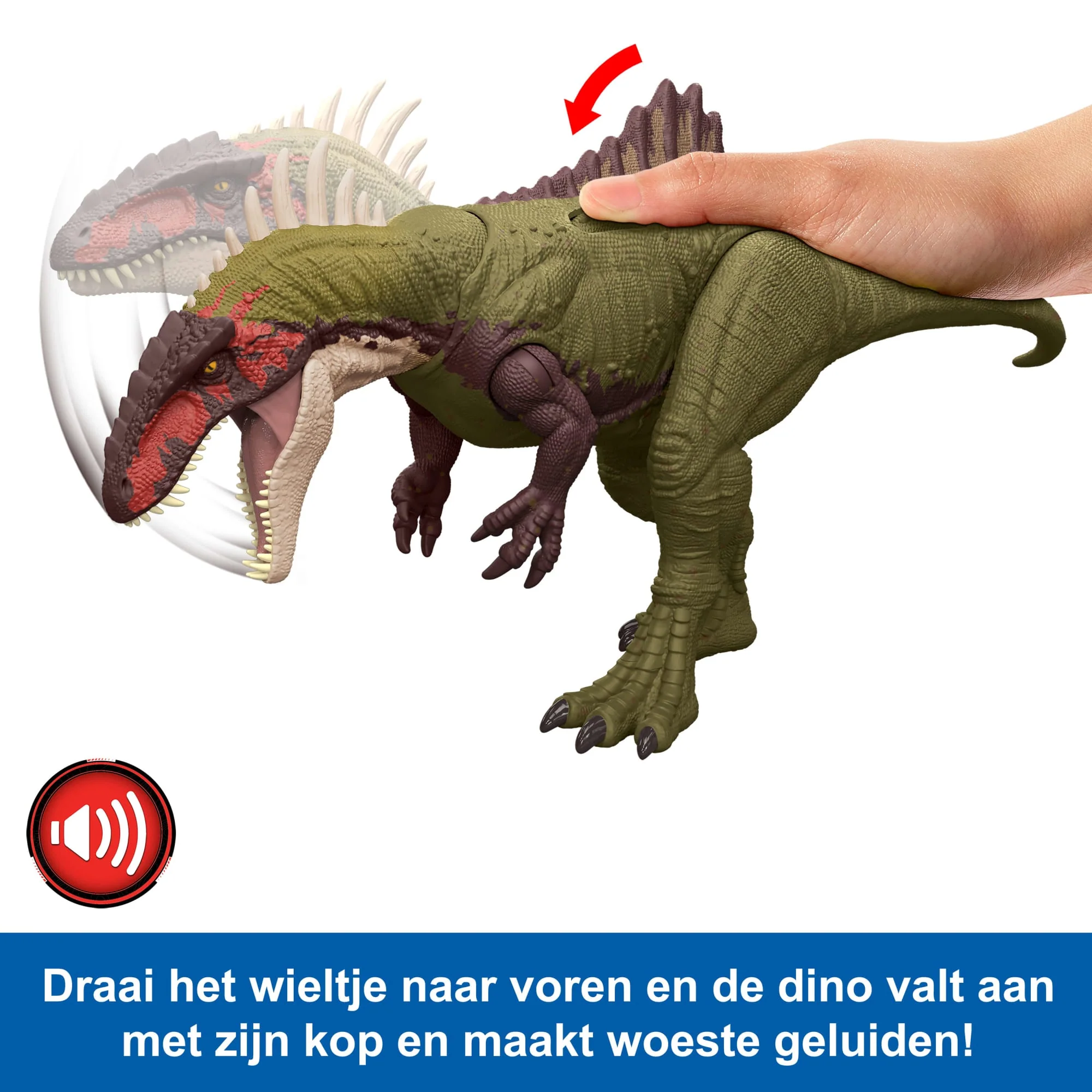 Jurassic World Woeste Strijd Becklespinax Dinosaurus Actiefiguur Speelgoed, Woeste Aanval - Image 4