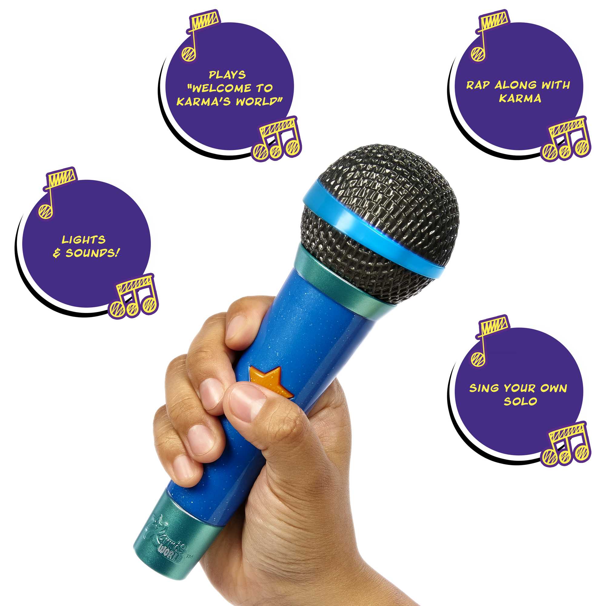 Karma’s World Sing & Rhyme Microphone with Lights & Sounds - Image 2