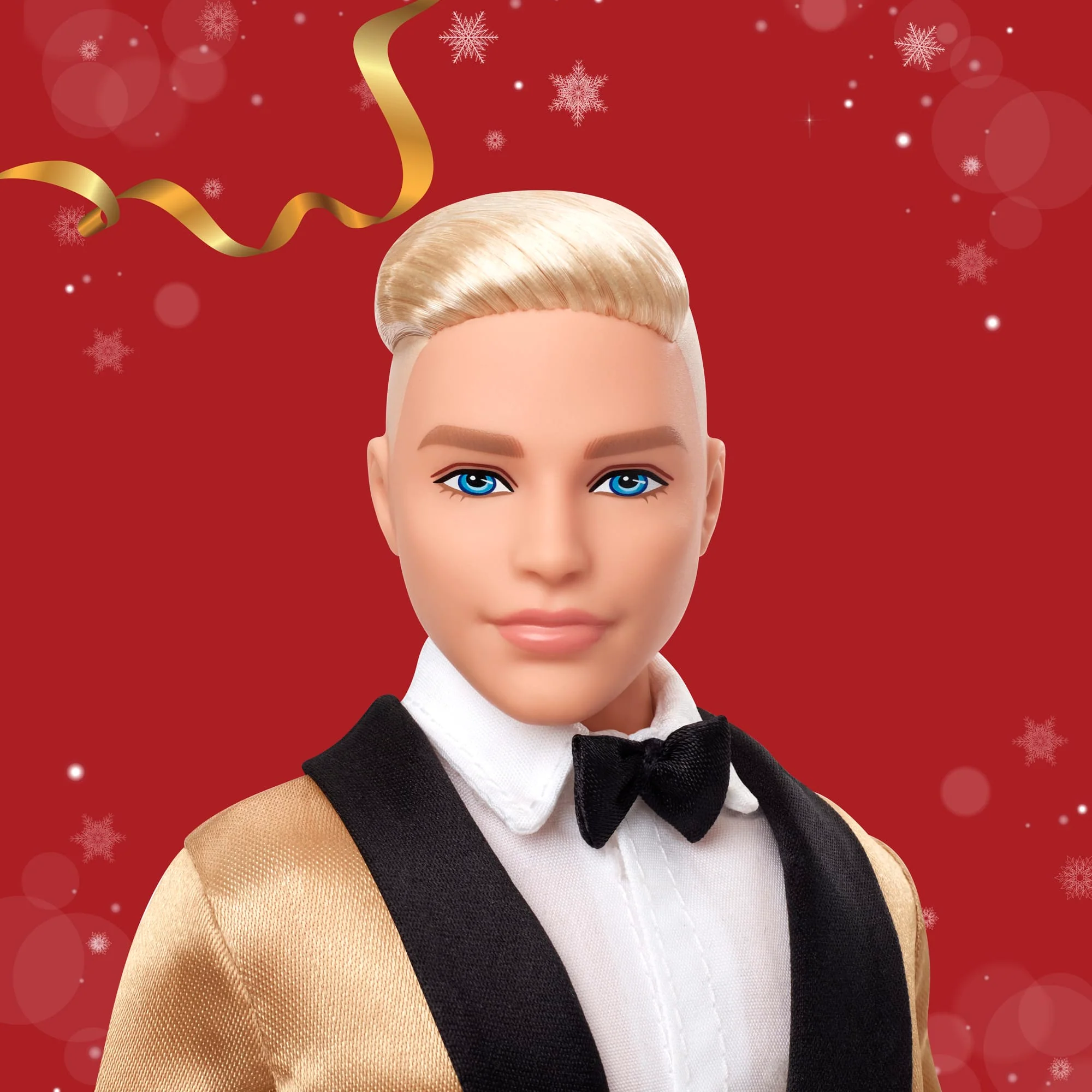 Barbie Signature, Ken Magia Delle Feste 2025, Bambola Da Collezione Con Tuta Elegante E Giacca Dorata - Image 2