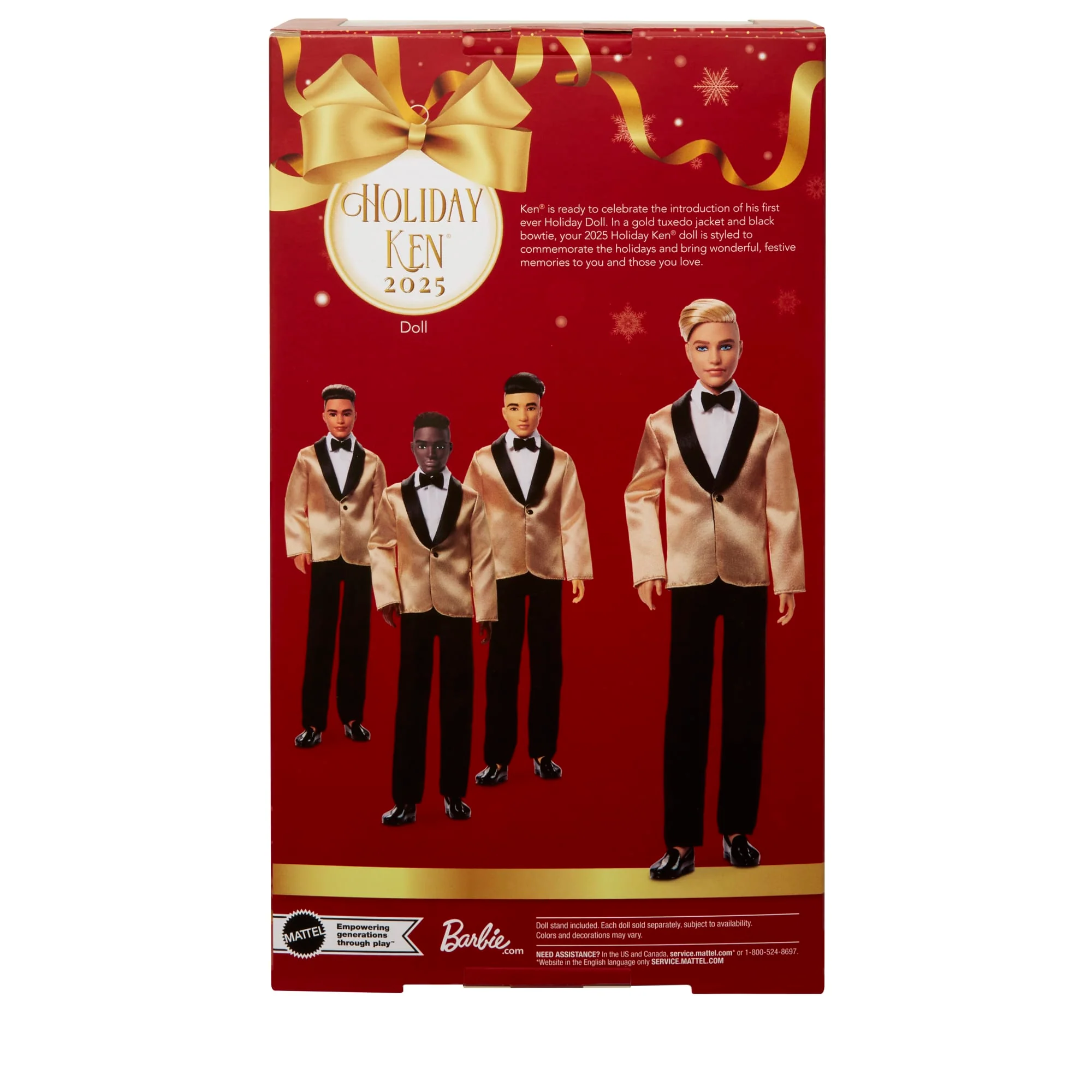 Barbie Signature, Ken Magia Delle Feste 2025, Bambola Da Collezione Con Tuta Elegante E Giacca Dorata - Image 6