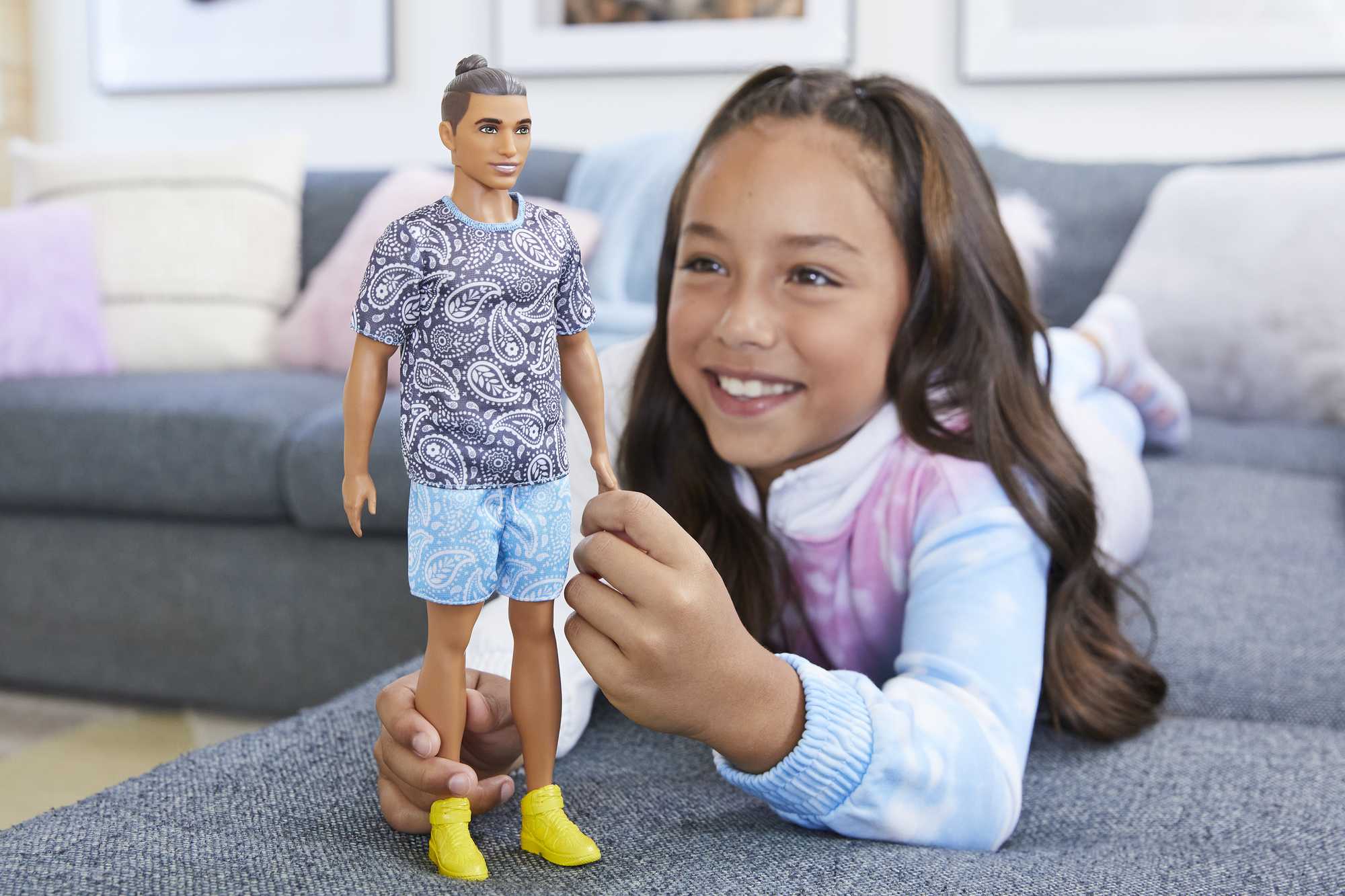 Ken-Puppe, Barbie Fashionistas, Braune Haare Und Paisley-Outfit - Image 2