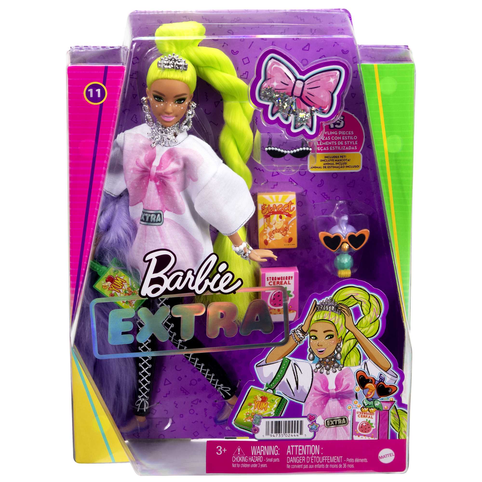 Кукла Barbie Экстра с зелеными неоновыми волосами - Image 6