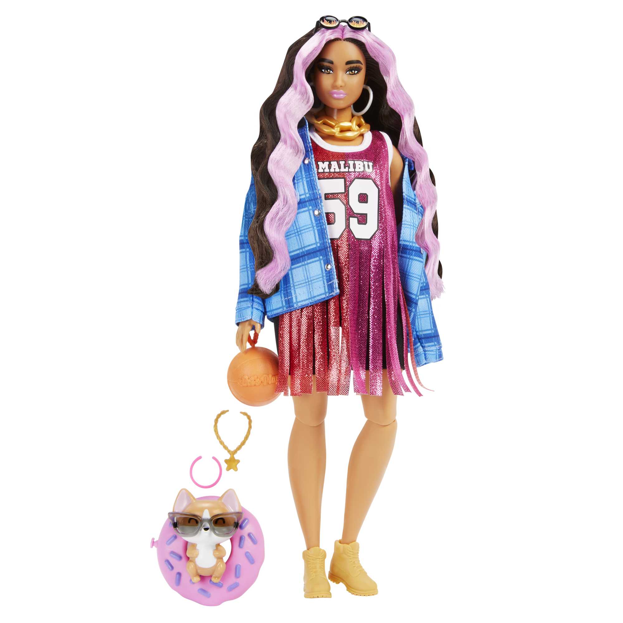 Кукла Barbie Экстра в платье (баскетбольный стиль)