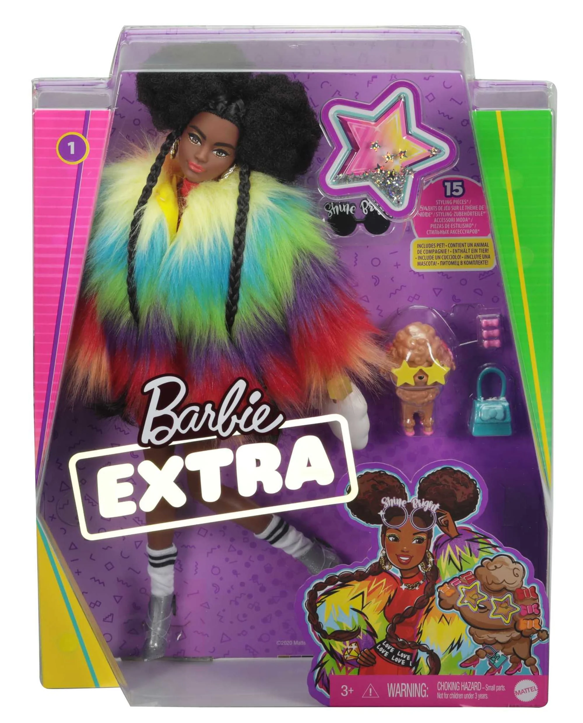Кукла Barbie Экстра в радужном пальто - Image 6