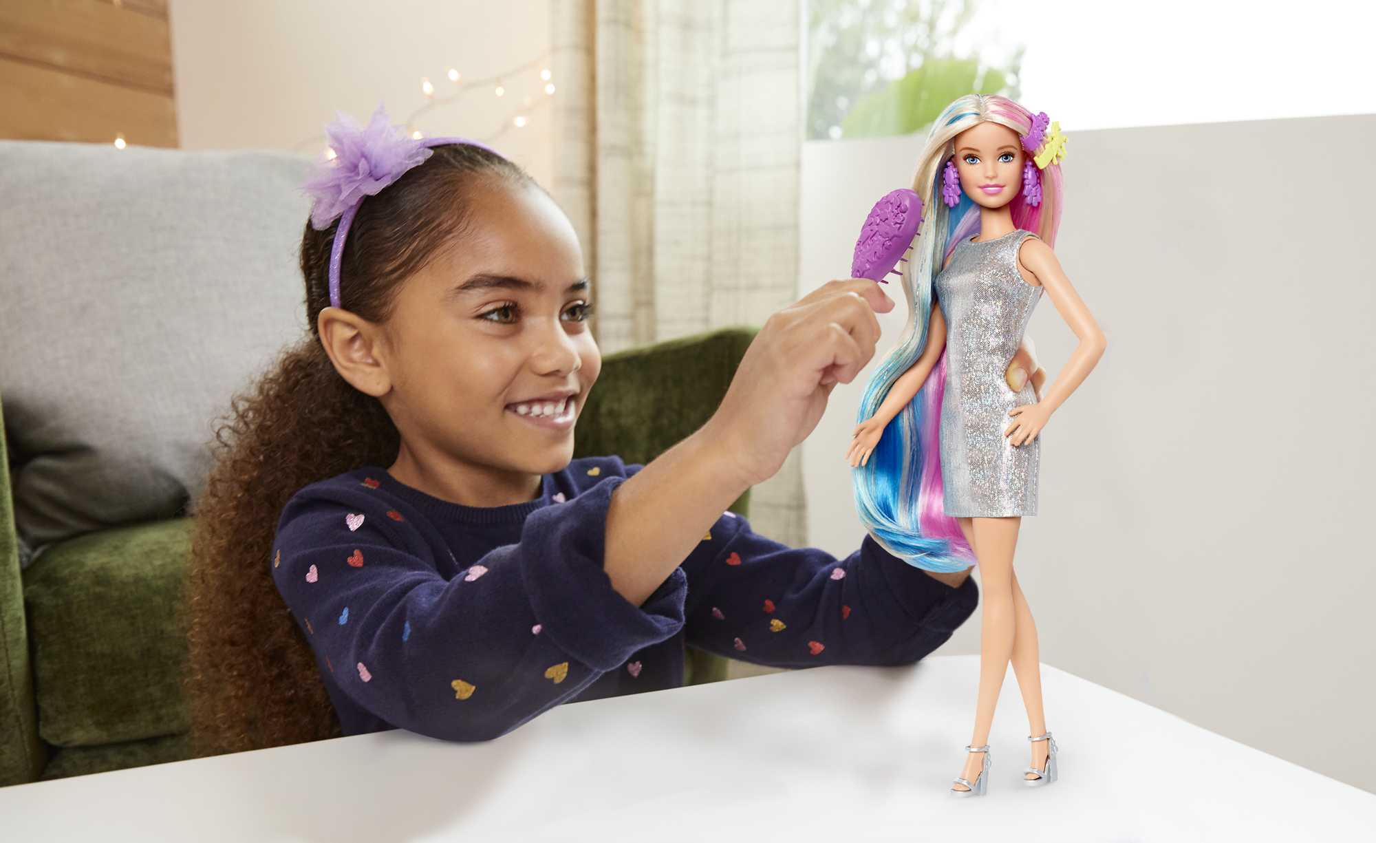 Кукла Barbie Мода Радужные волосы (со съемными прядями) - Image 2