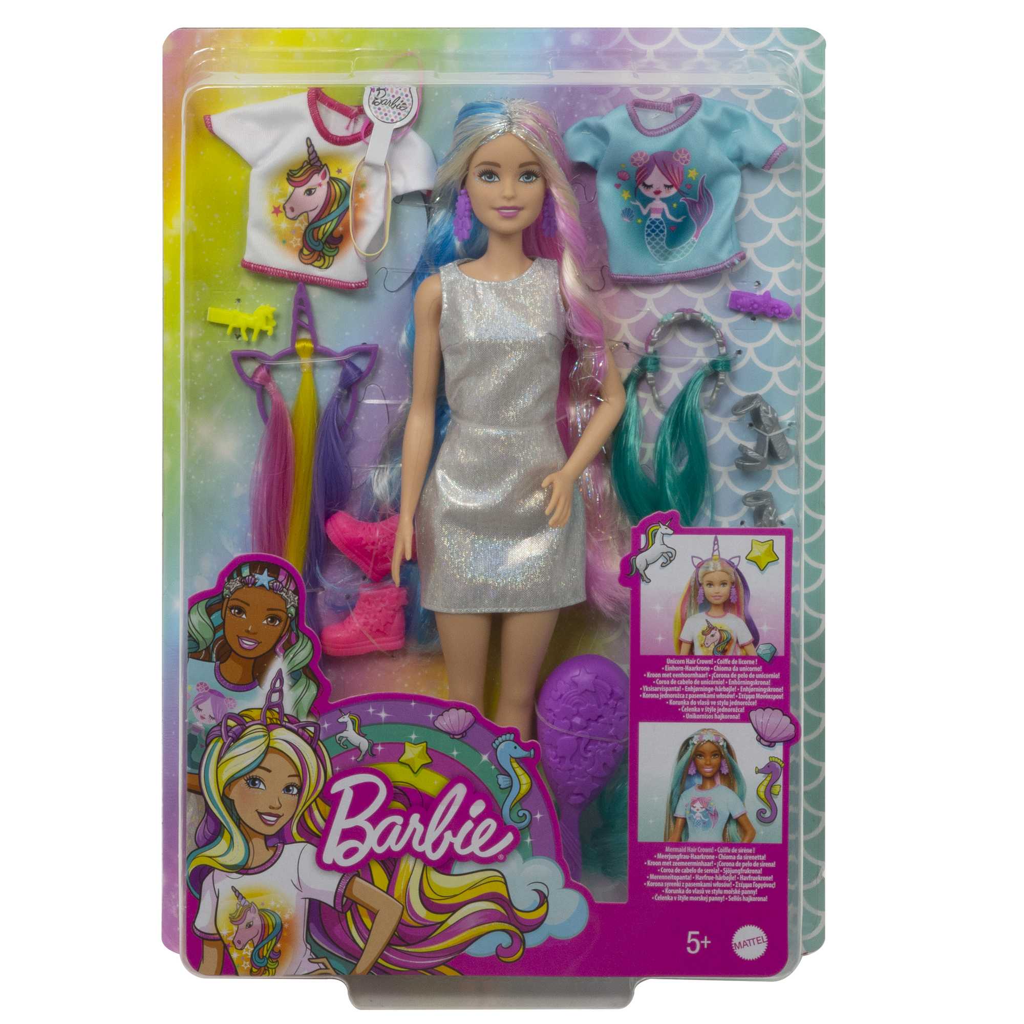 Кукла Barbie Мода Радужные волосы (со съемными прядями) - Image 6