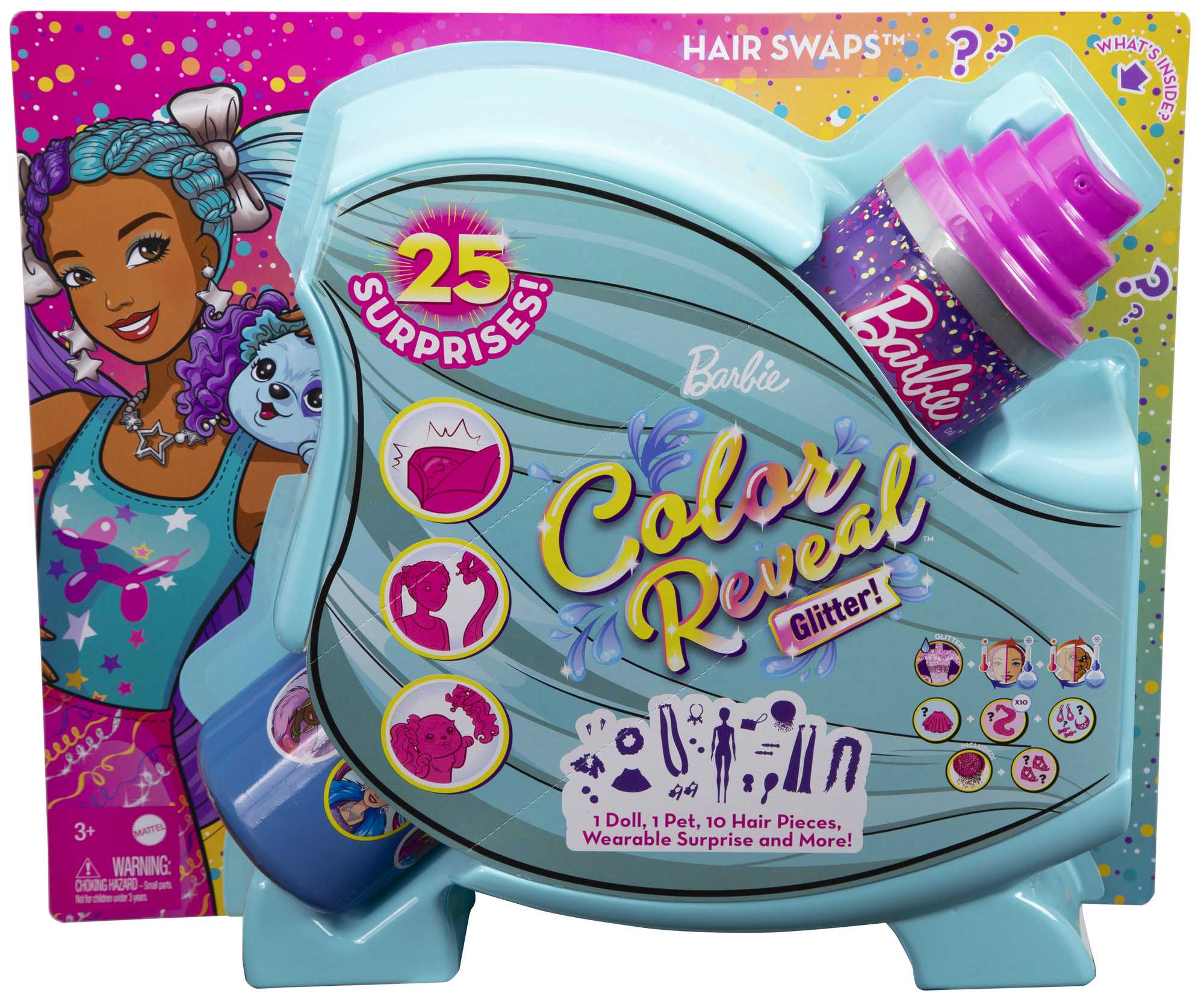 Кукла Barbie Сюрприз из серии Блеск: Сменные прически в непрозрачной упаковке 25 сюрпризов - Image 2