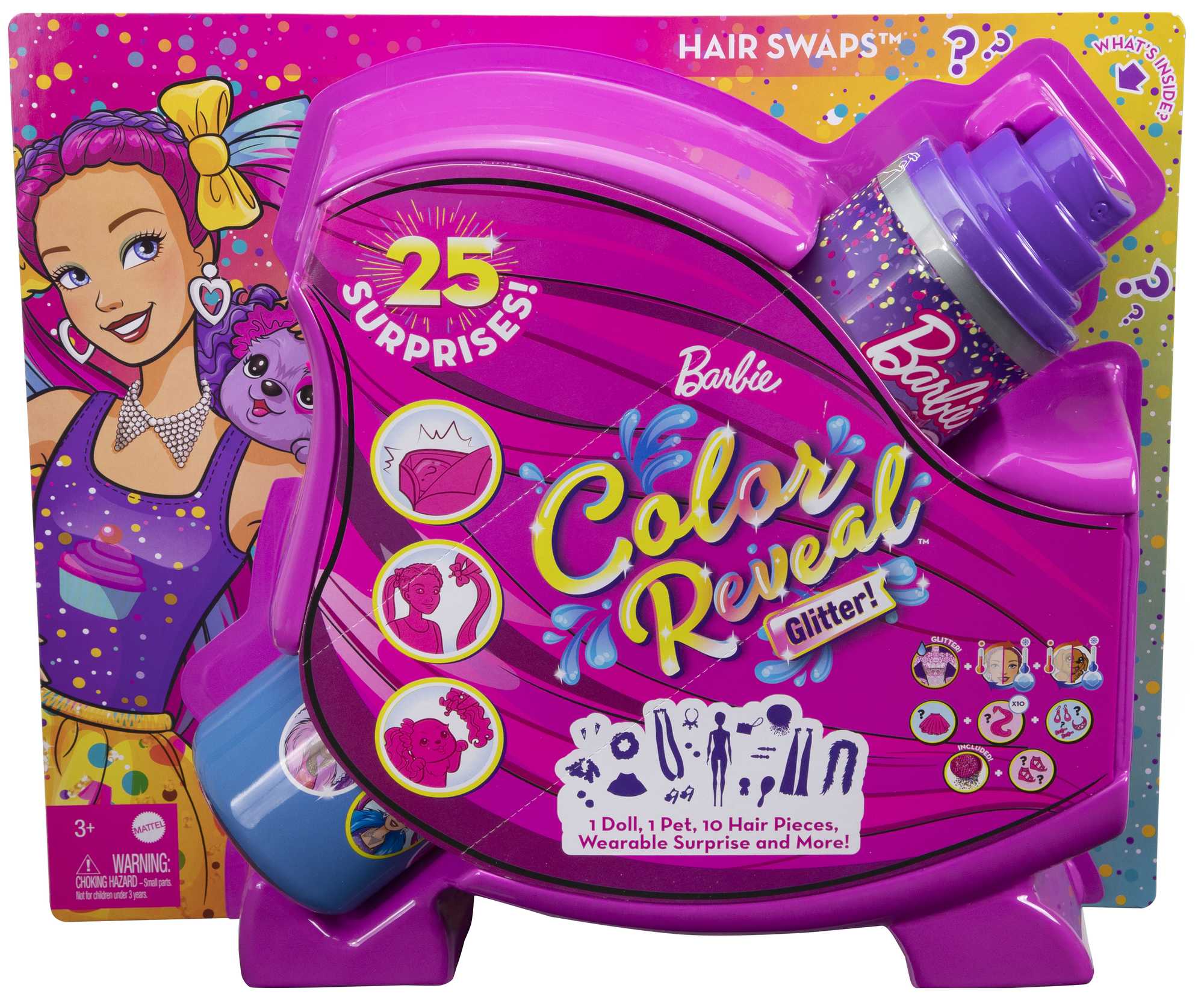 Кукла Barbie Сюрприз из серии Блеск: Сменные прически в непрозрачной упаковке 25 сюрпризов - Image 3
