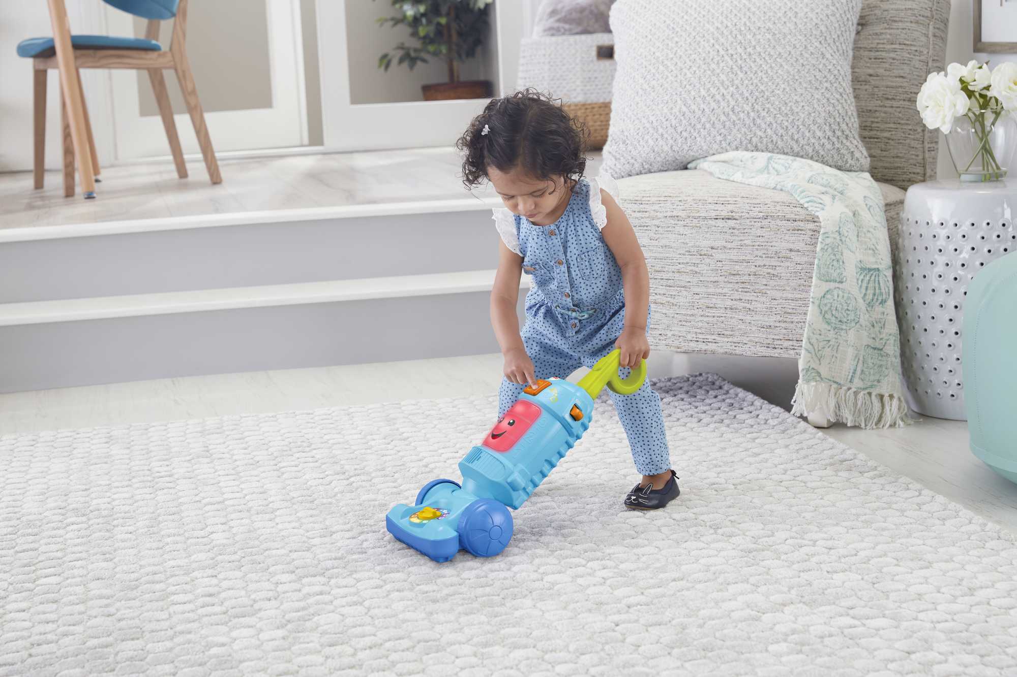 Fisher-Price Laugh & Learn Light-Up Learning Vacuum Electronic Toddler Push Toy - Image 2