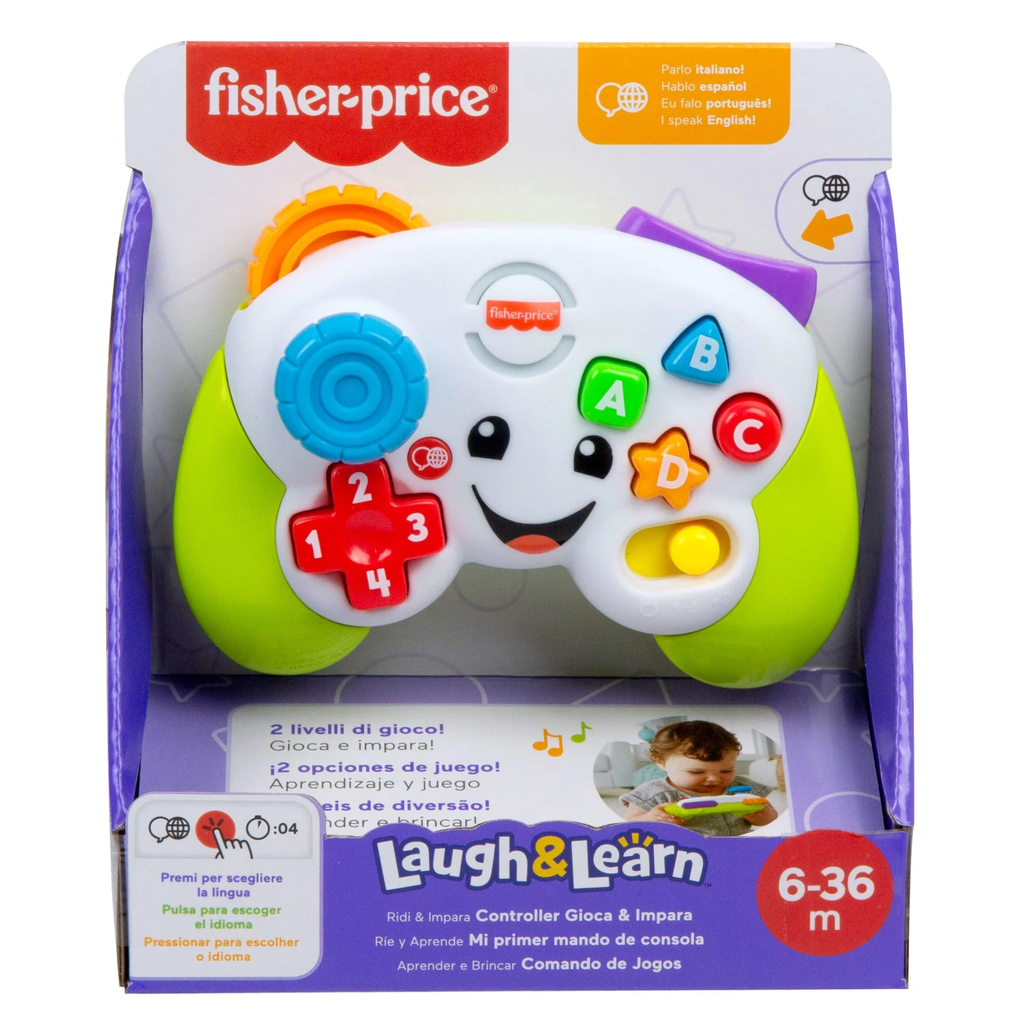 Mi Primer Mando De Consola De Laugh & Learn, De Fisher-Price, Juguete Musical Para Bebés Con Luces, Versión Multilingüe - Image 6