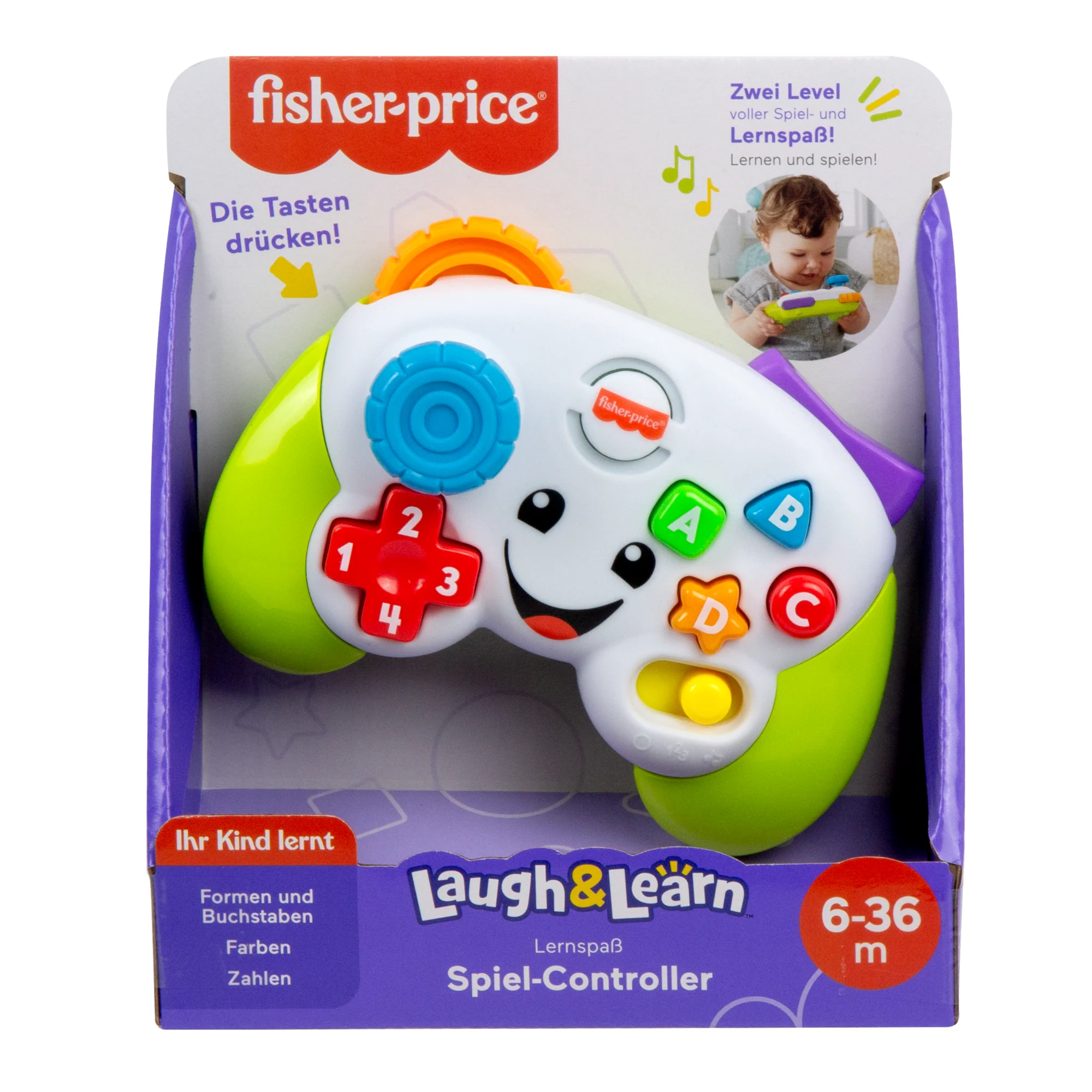 Fisher-Price Lernspaß Spiel-Controller, Musikspielzeug Für Babys, Grün, Deutsche Version - Image 6