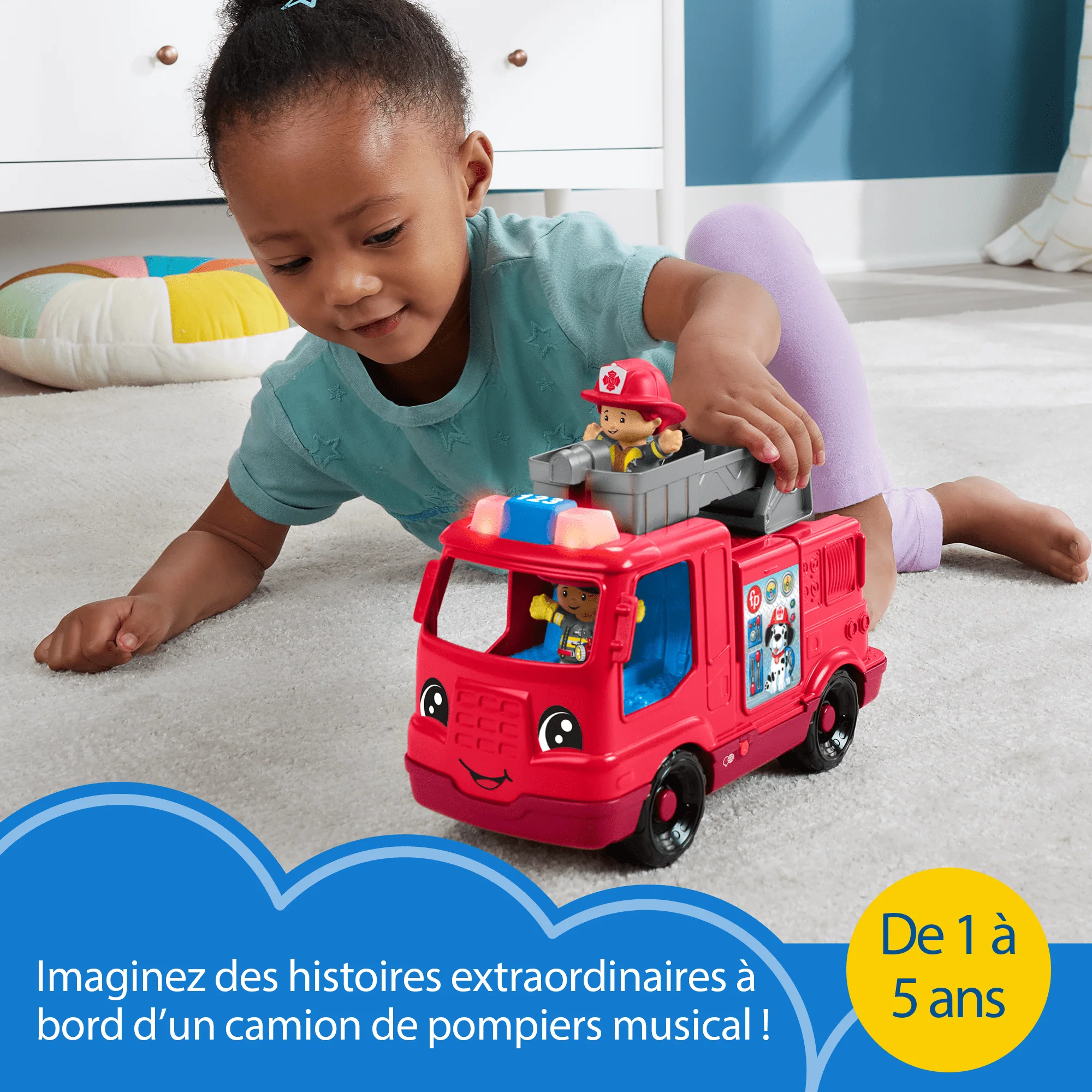 Fisher-Price-Little People-Camion De Pompiers Version Multilingue - Image 2